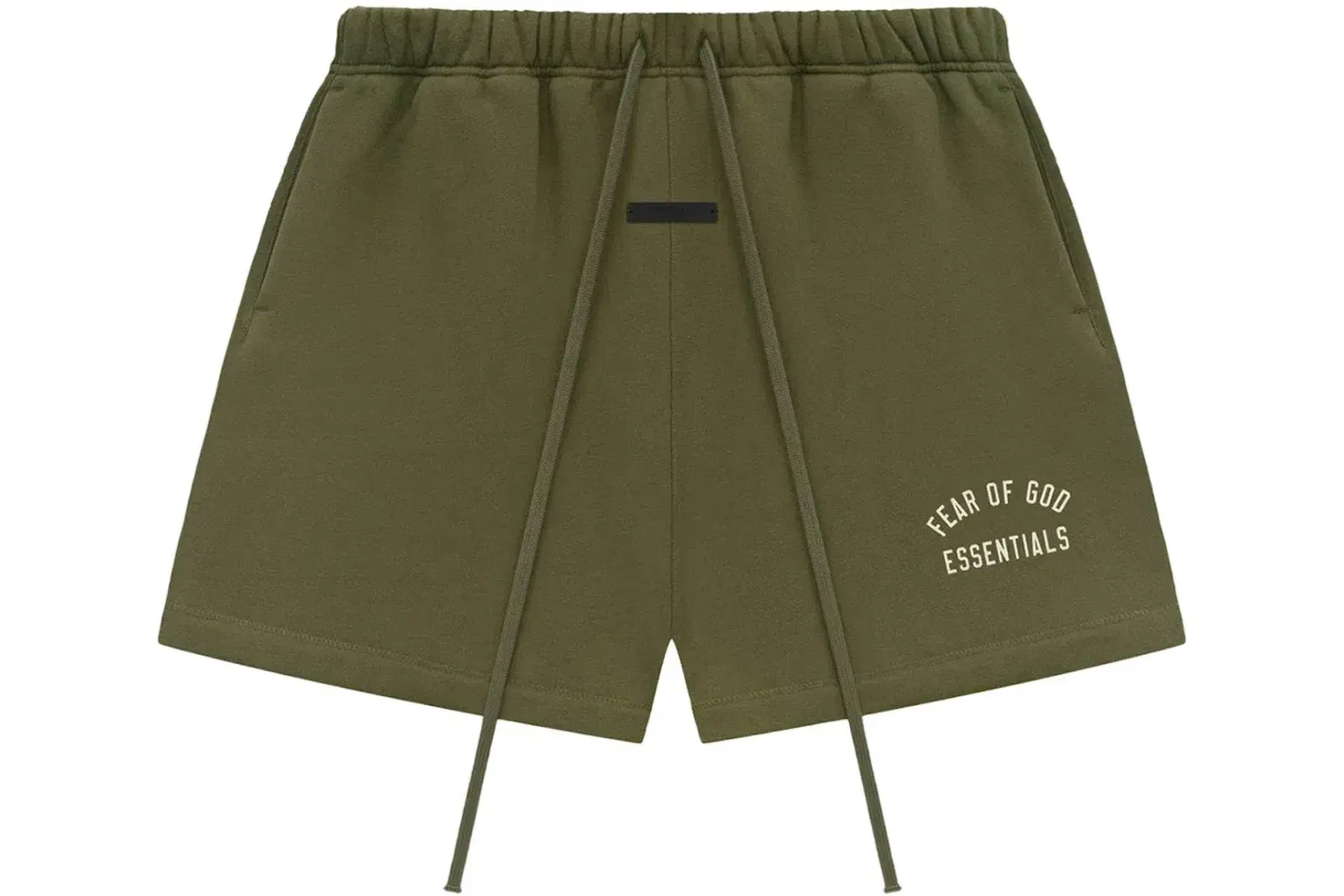Fear of God Essentials Fleece Soccer Shorts Military