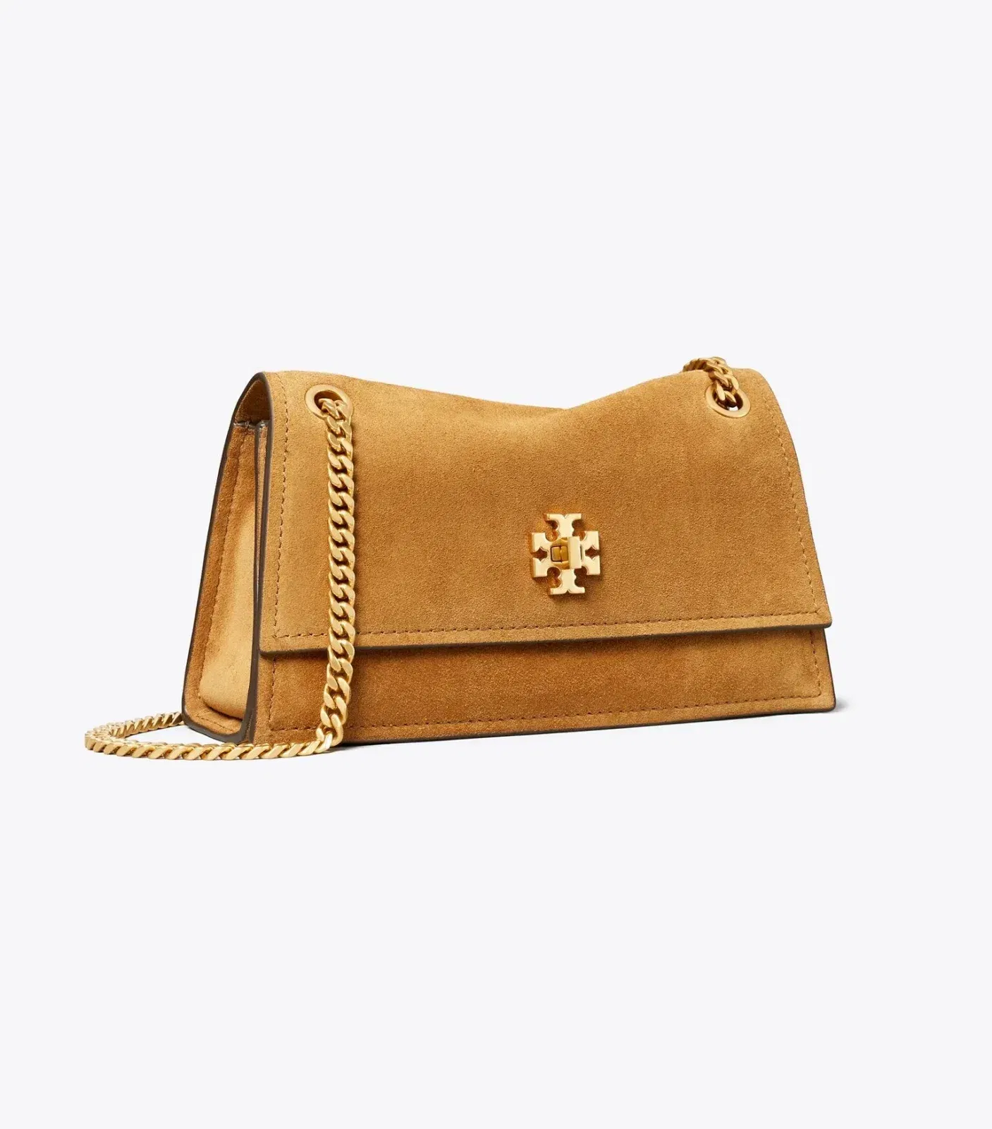Mini Kira Turnlock Suede Shoulder Bag