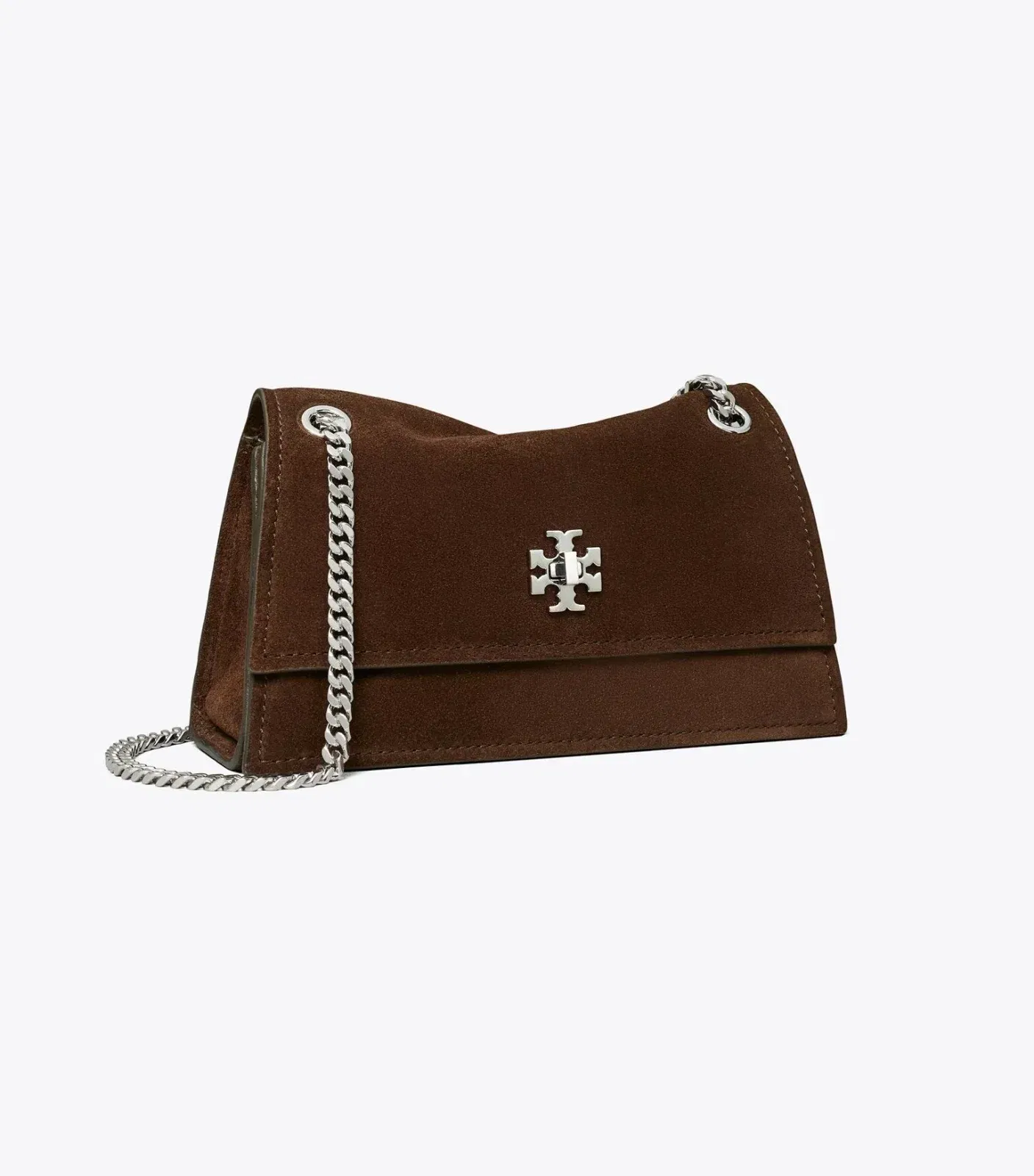 Mini Kira Turnlock Suede Shoulder Bag