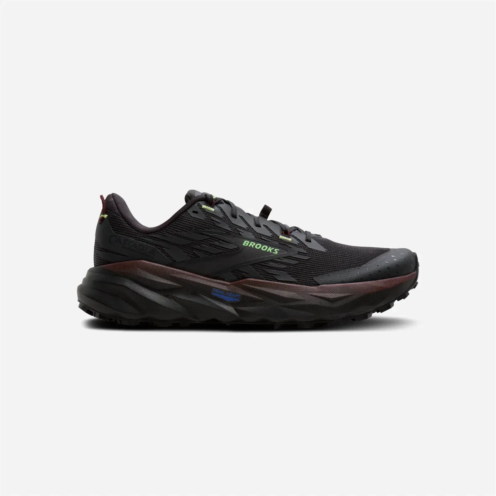 Brooks Cascadia 19 Phantom Rum Raisin Green