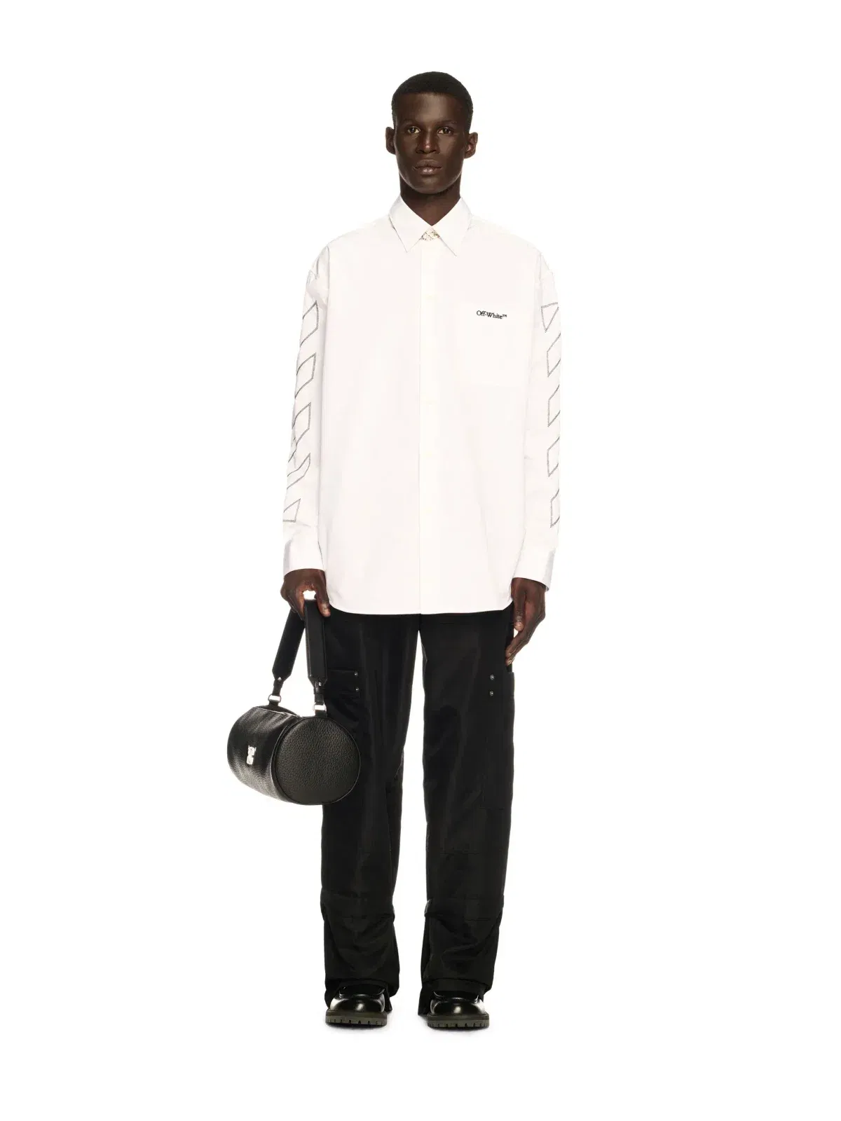 Off White Diag Outl Popl Over Shirt