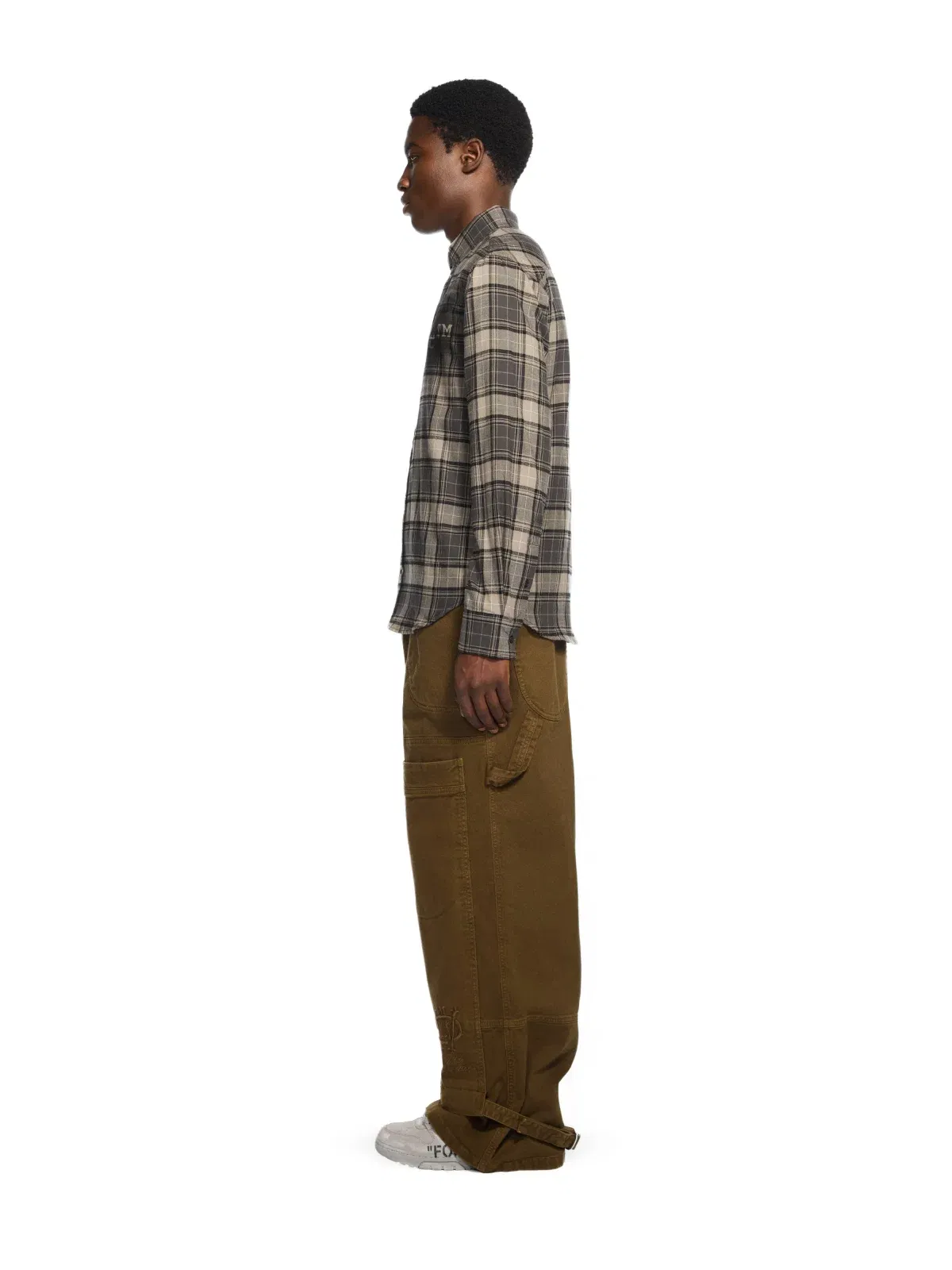 Off White Spray Book Check Flannel Shirt