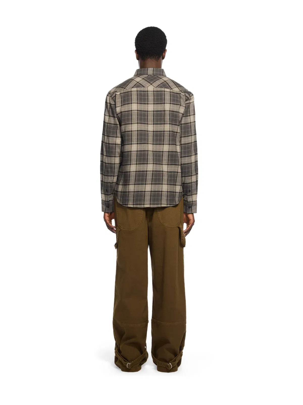 Off White Spray Book Check Flannel Shirt