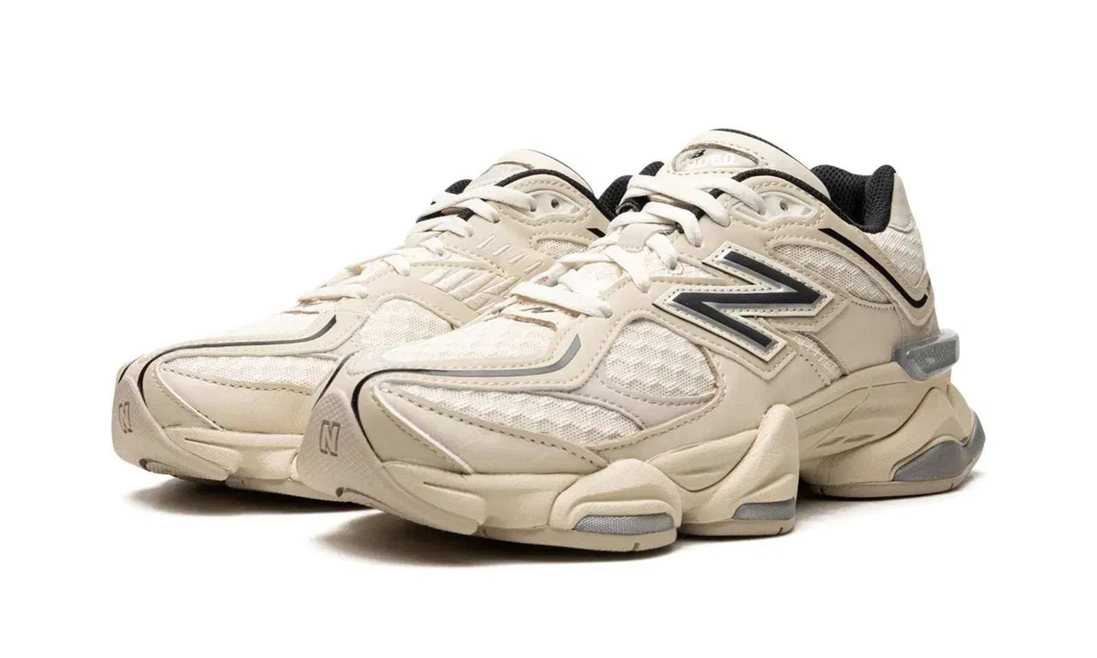 NEW BALANCE 9060 'LOGO LEATHER AND MESH SNEAKER'