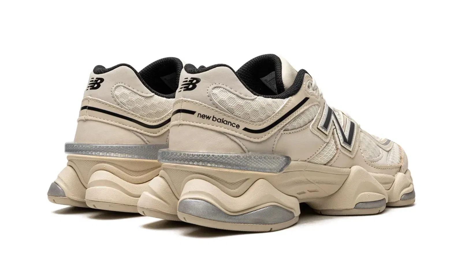 NEW BALANCE 9060 'LOGO LEATHER AND MESH SNEAKER'