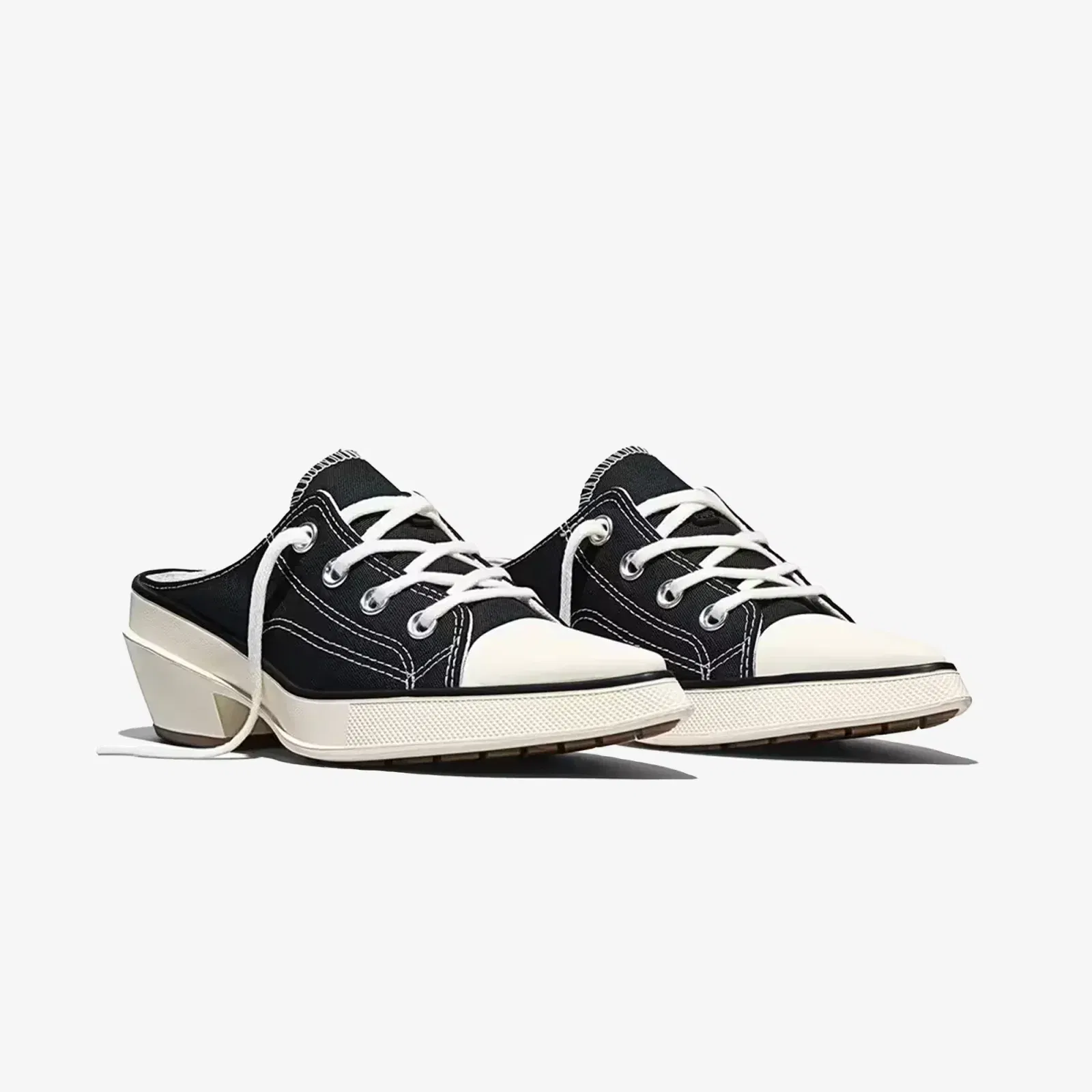 Converse CHUCK 70 DE LUXE POINTED MULE HEEL PLATFORM { BLACK/EGRET/WHITE