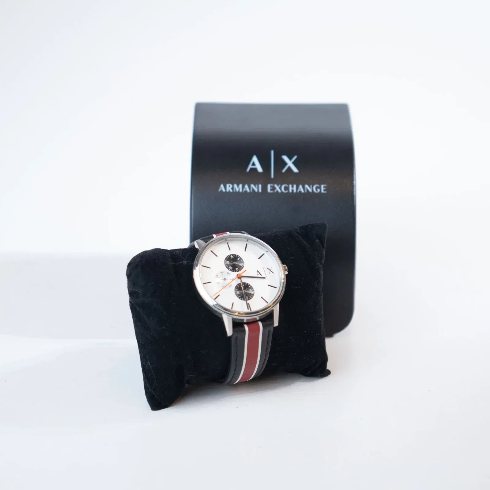 Armani Exchange Red/Black Strapped Watch (One Size)