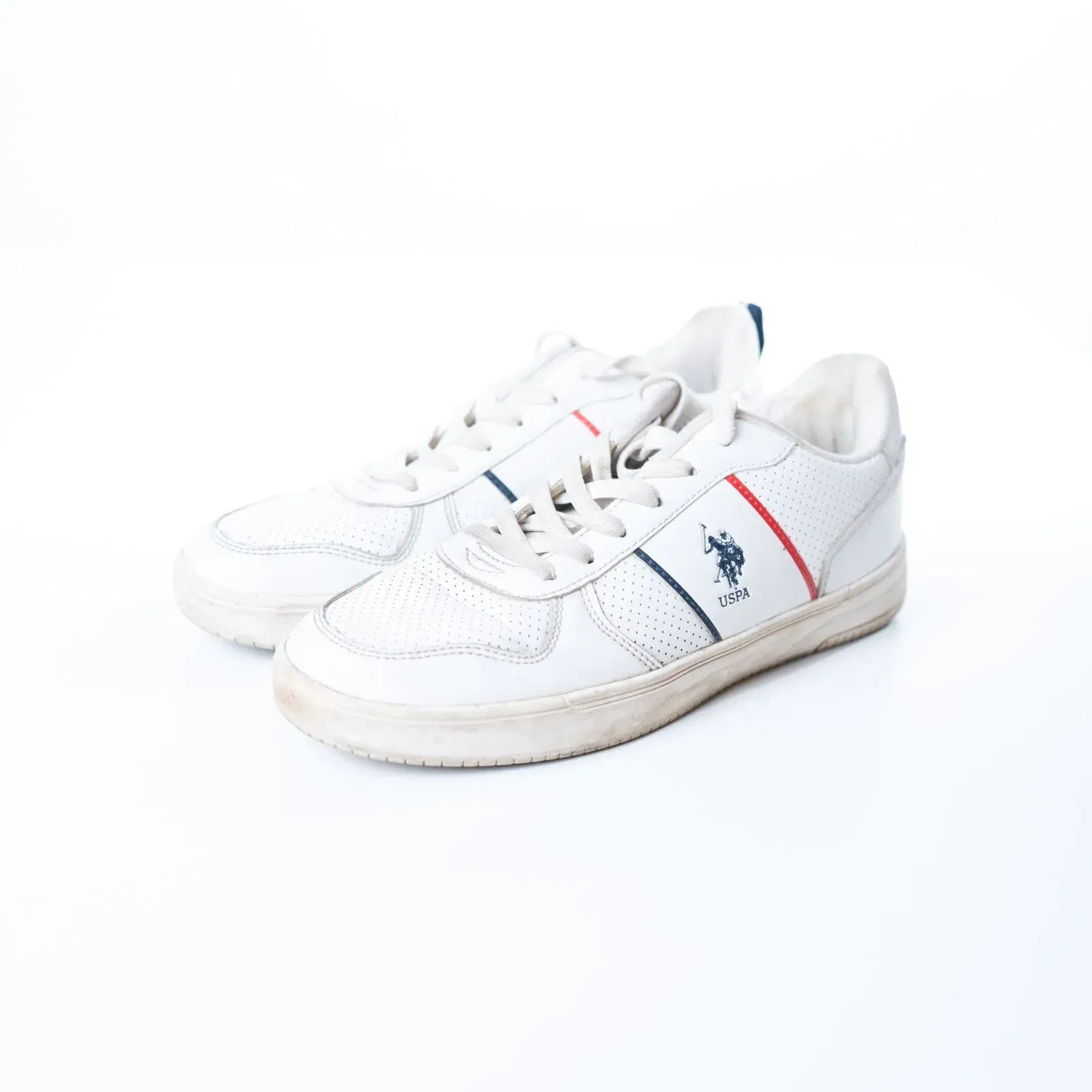 US Polo Assn Off White Reggie Sneakers (UK 7)