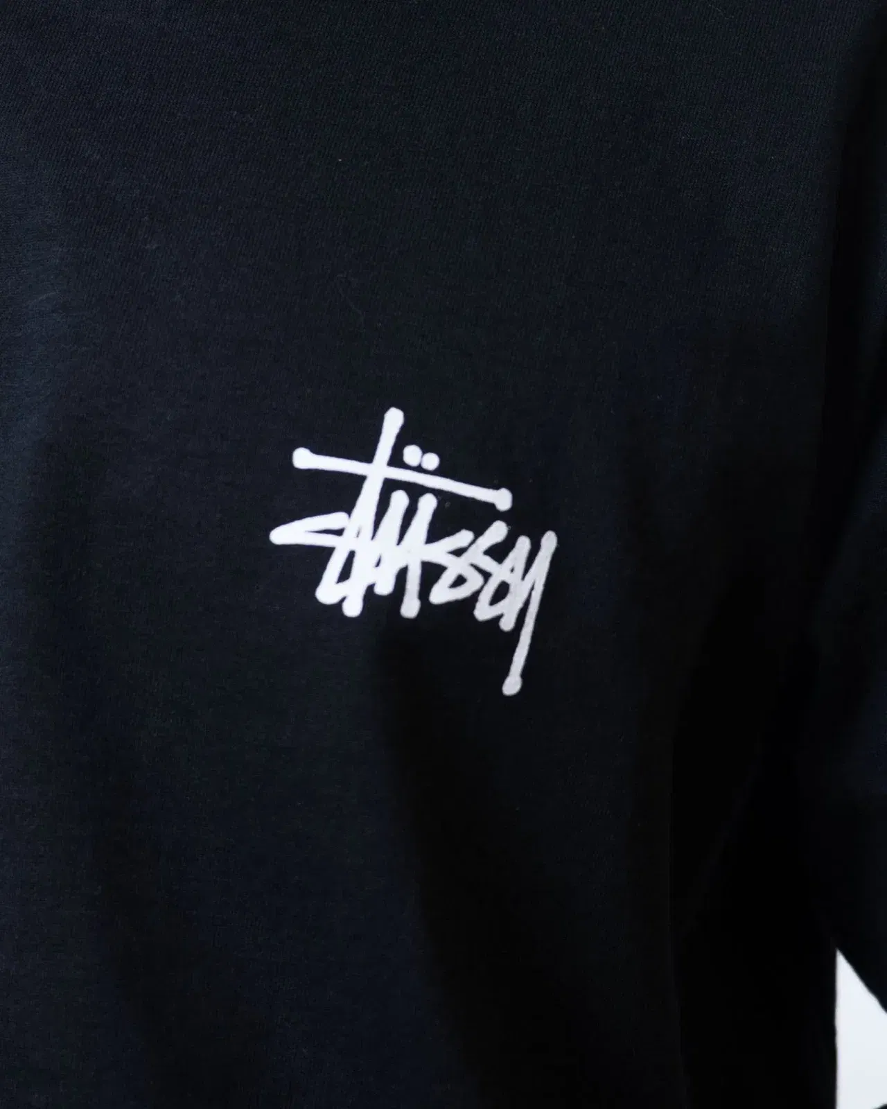 Stussy Basic Long Sleeve Black T-Shirt (M)