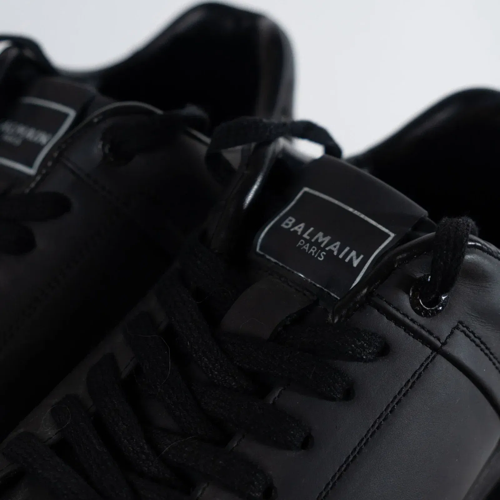 Balmain B-Court Trainers In Calfskin (UK 8)