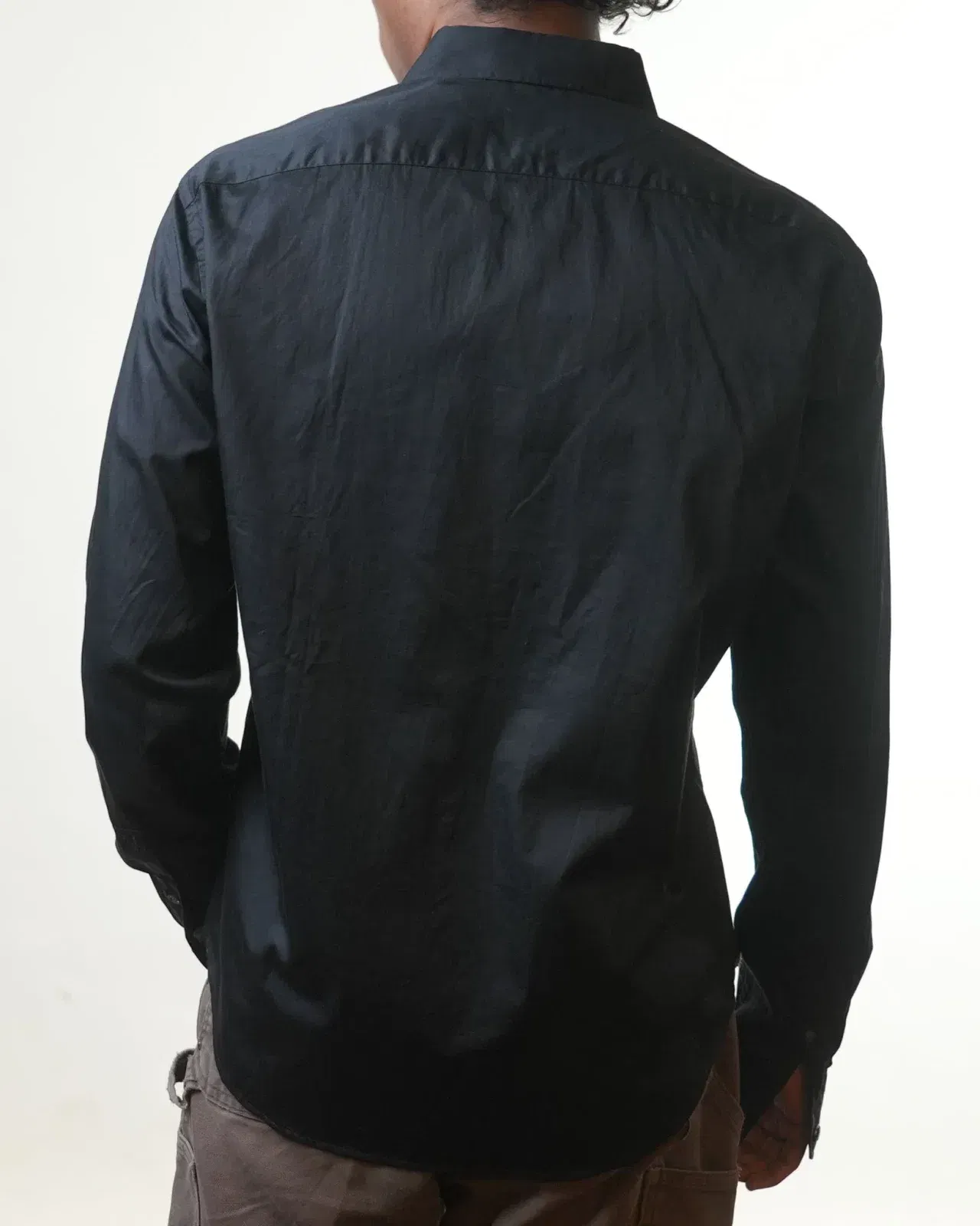 Versace Black Slim Fit Full Sleeve Shirt (S)
