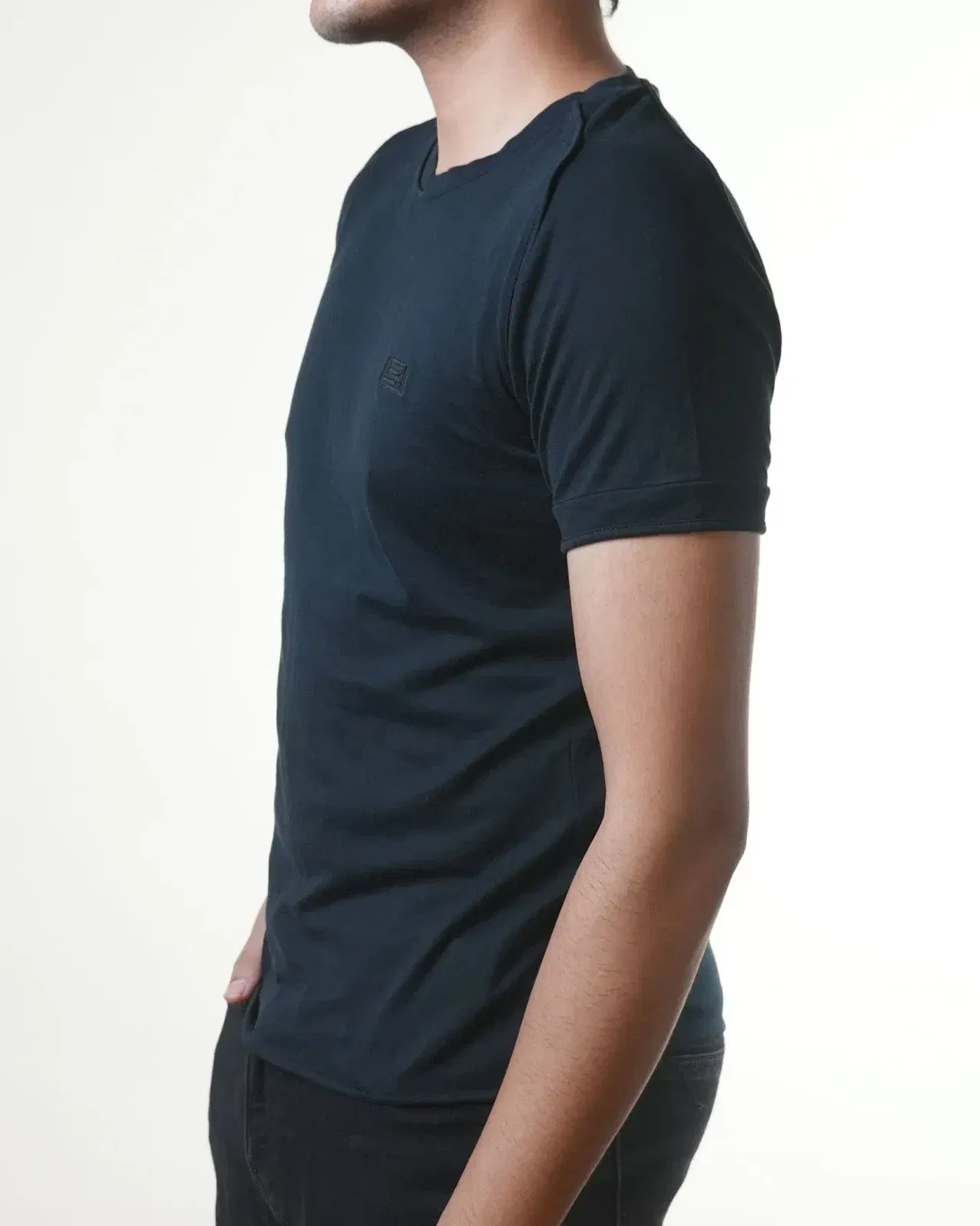 Versace Classic Navy Blue Crewneck T-Shirt (S)
