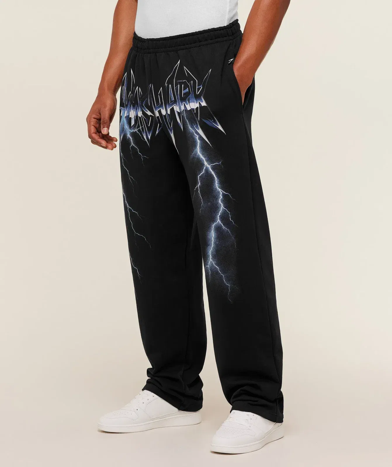 Gymshark Eagle Band Style Graphic Straight Leg Pant - GS Black