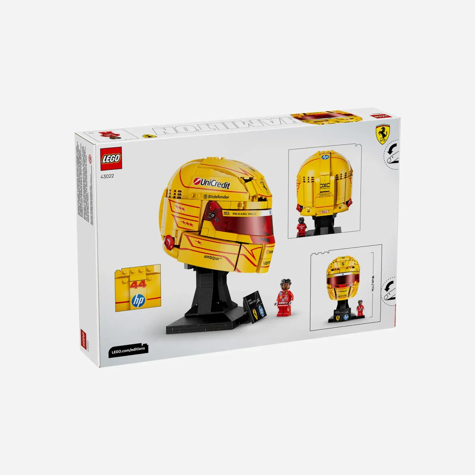 LEGO Scuderia Ferrari HP Lewis Hamilton Helmet #43022