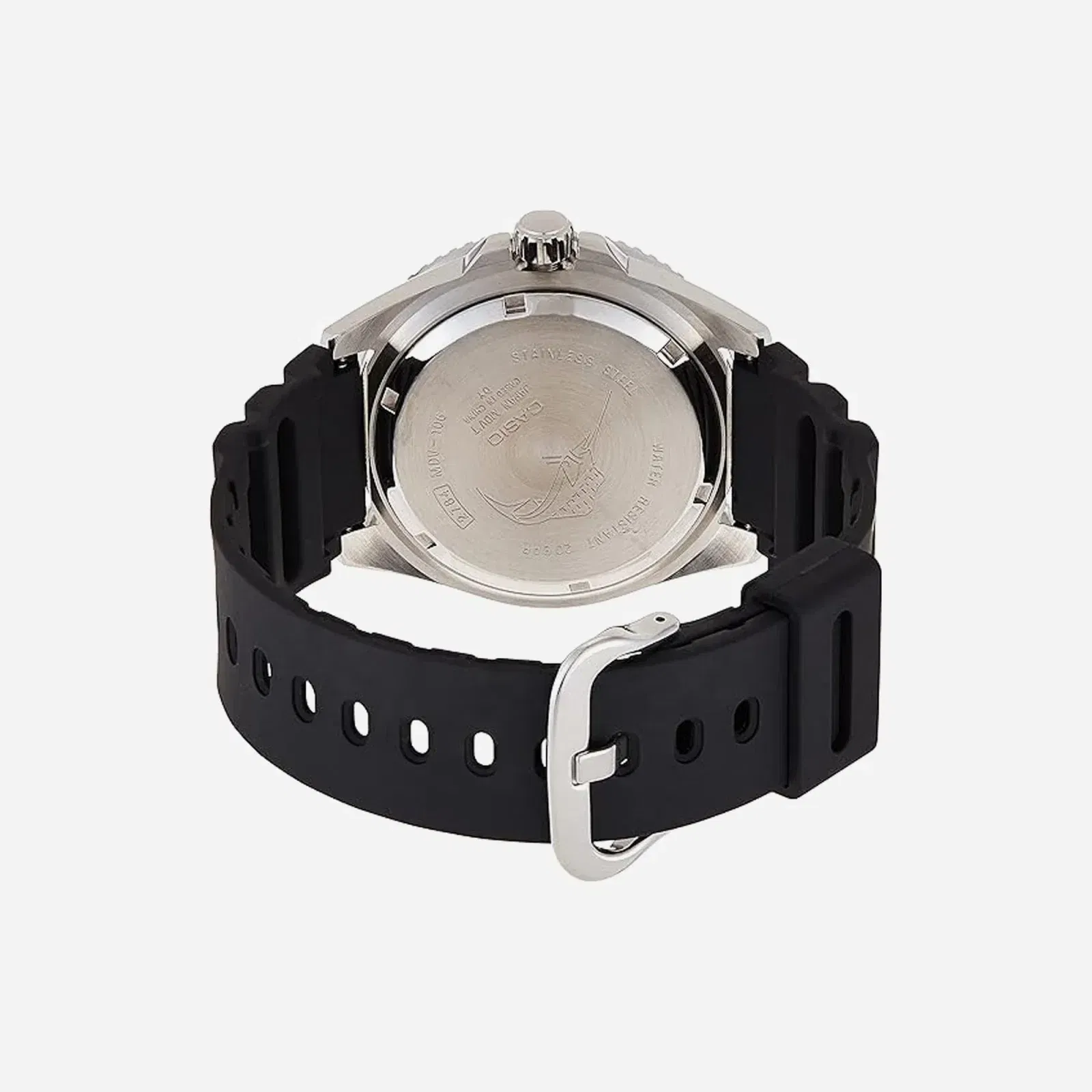 Casio MDV-106B-1A3VCF Series Black Dial Green Case Resin Band Analog Watch