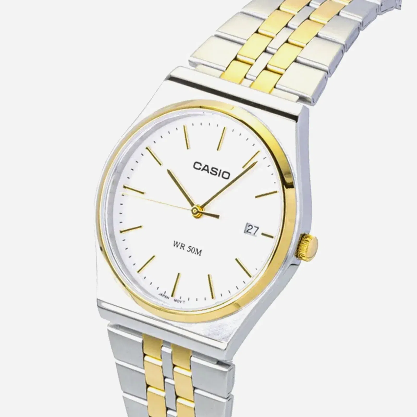 Casio MTP-B145SG-7AV White Gold Dial Stainless Steel Watch