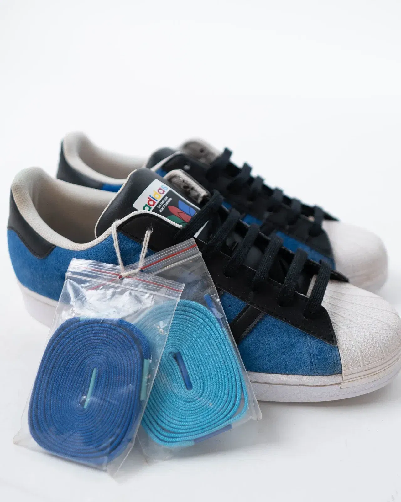 Adidas Superstar Blue & Core Black Sneakers - DS (UK 11)