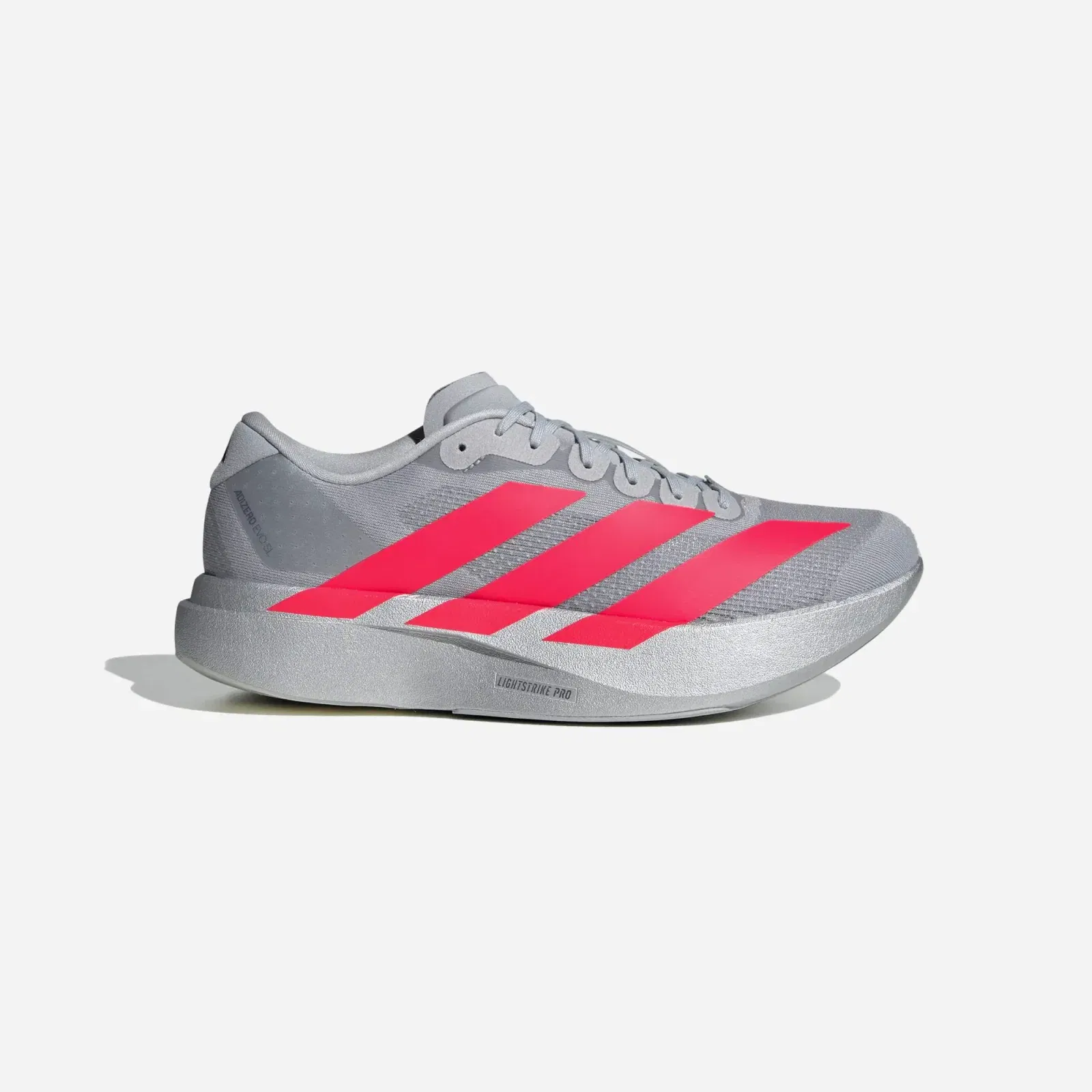 Adidas Adizero EVO SL Shoes Silver Metallic Lucid Red Iron Metallic