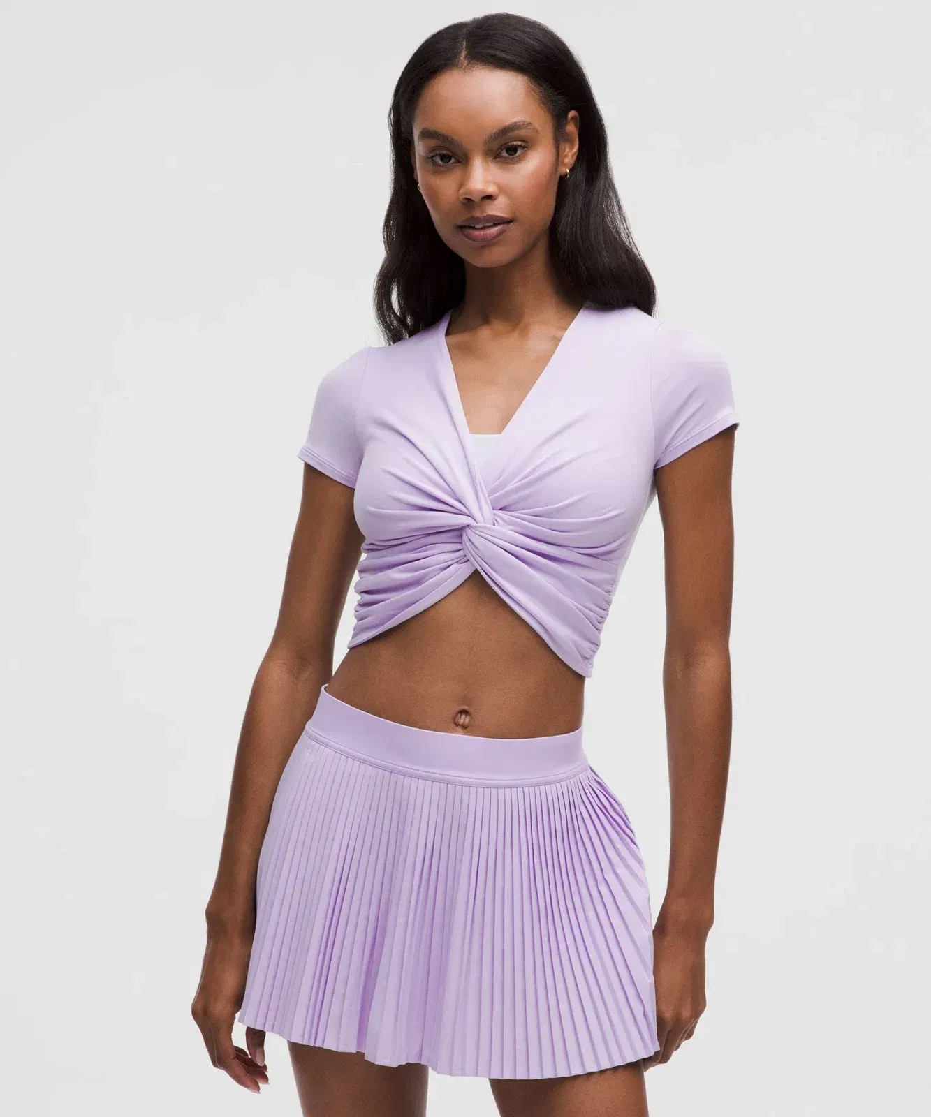 Lululemon Women's Modal-Silk Twist-Front Cropped T-Shirt