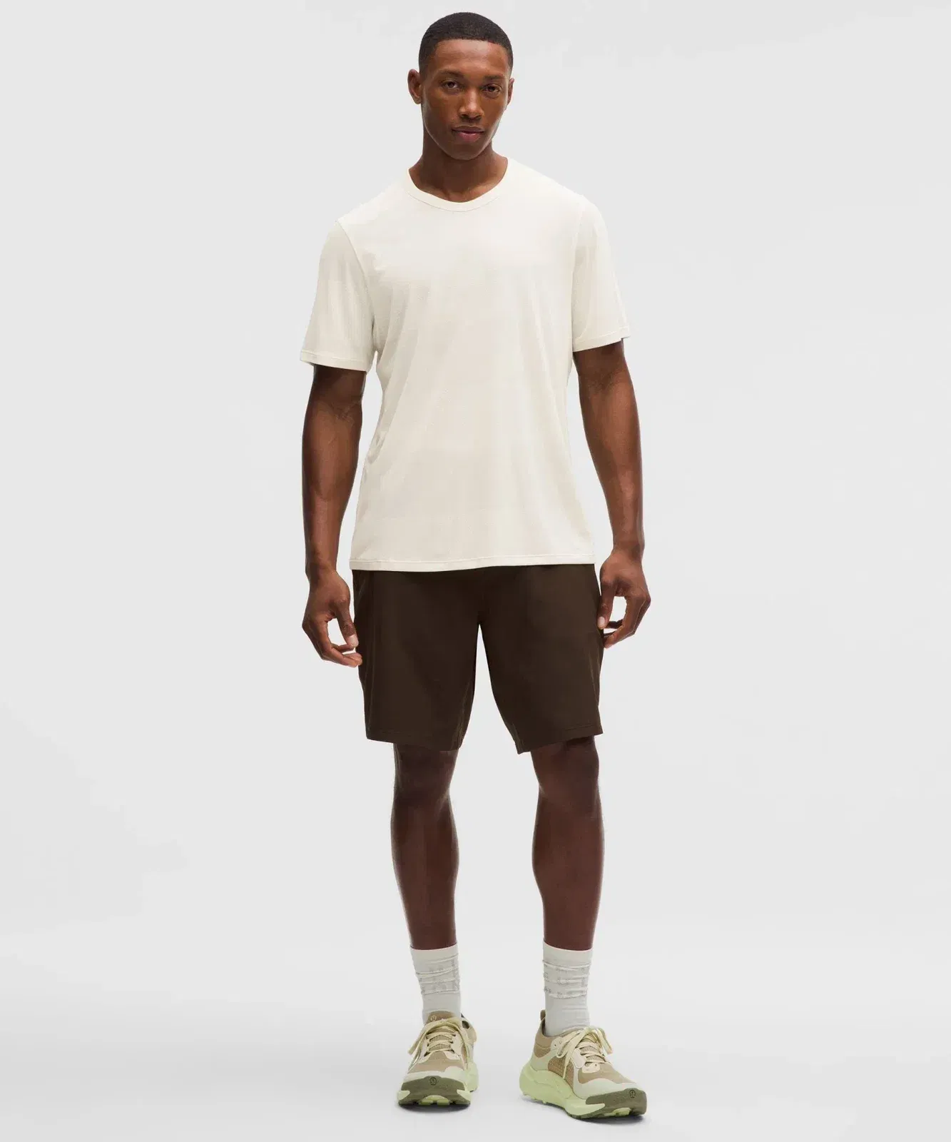 Lululemon Men's Fast and Free Shorts-Sleeve Shirt *Perforated Stripe