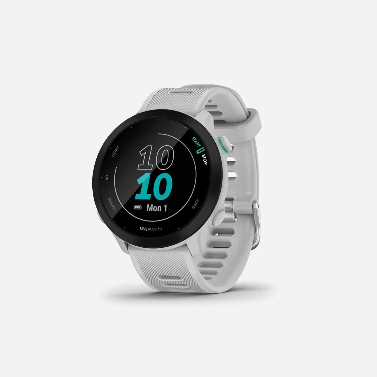 Garmin Forerunner 55, GPS Running Watch with Daily Suggested Workouts, Up to 2 Weeks of Battery Life, White