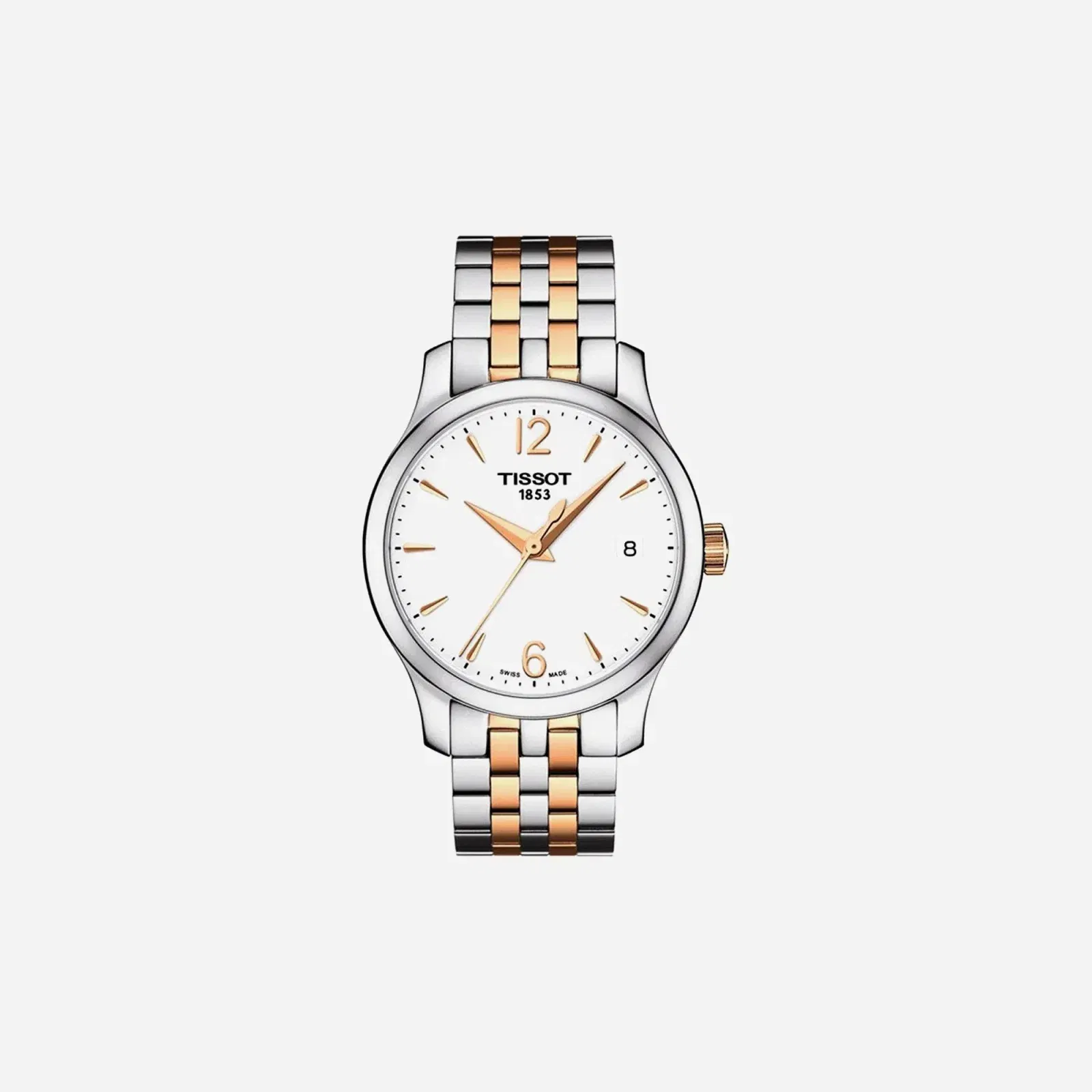 Tissot Tradition Lady Dauphine Dial Silver & Rose Gold PVD Watch