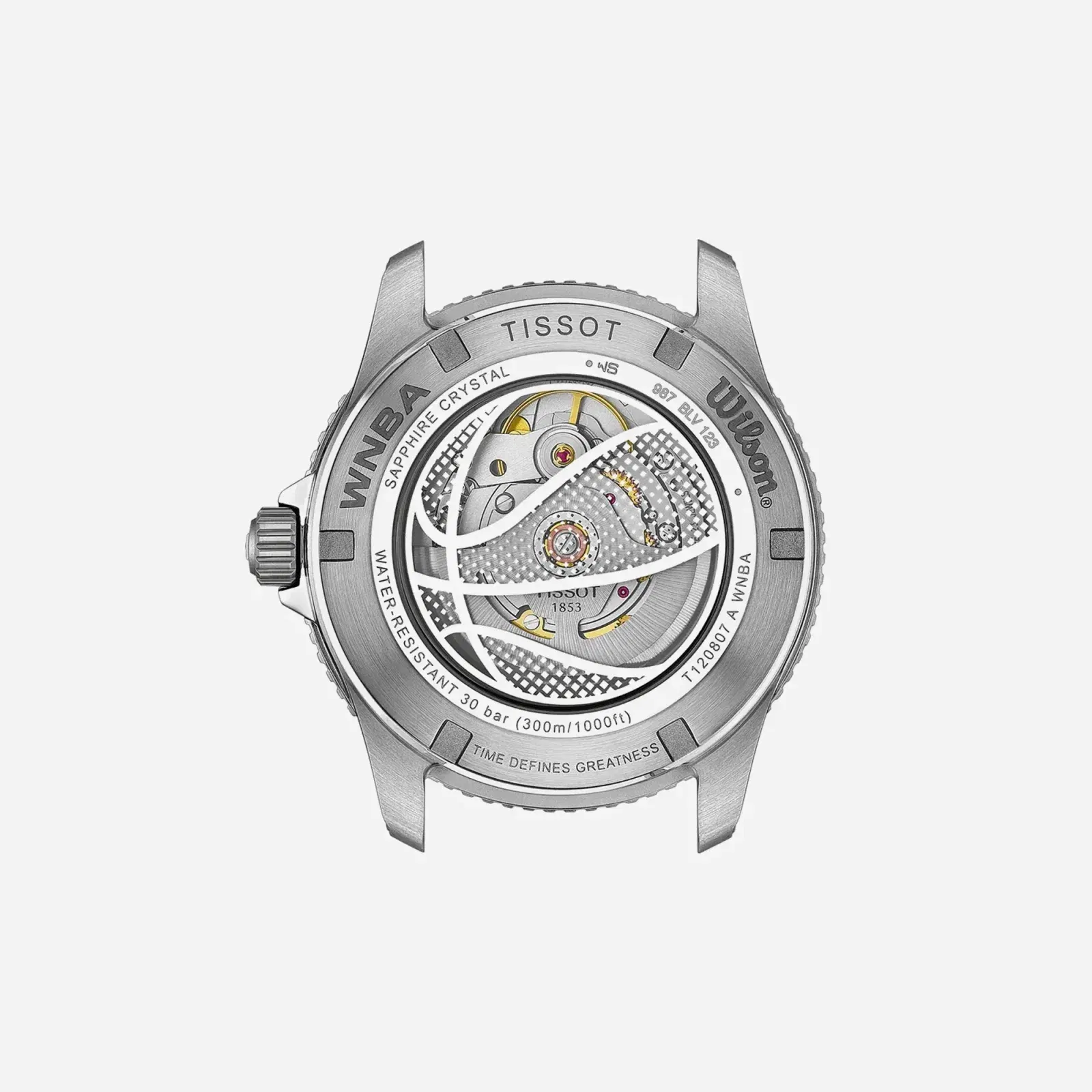 Tissot Seastar Wilson WNBA Black Dial Orange Synthetic Strap Watch