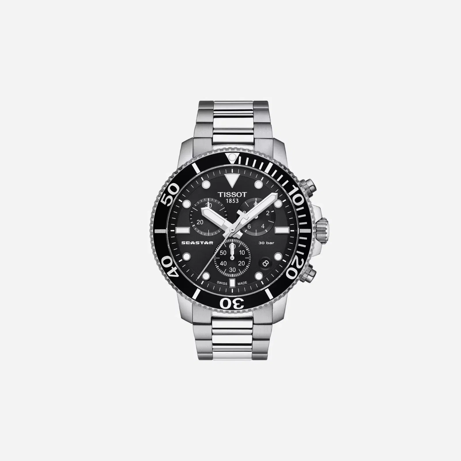 Tissot Seastar 1000 Chronograph Quartz Dial Grey Stainless Steel Watch