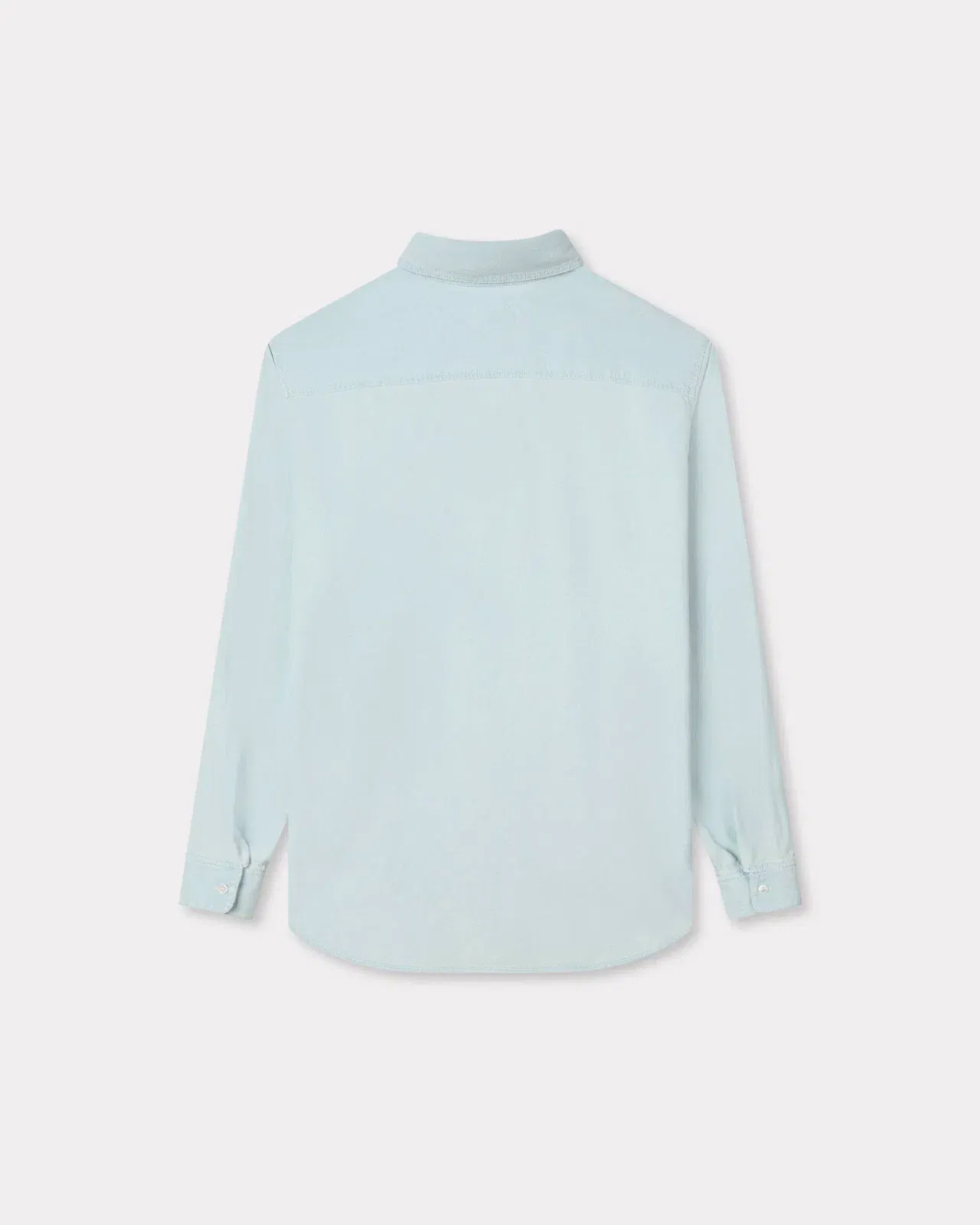 Kenzo Workwear Shirt In Stone Bleach Chambray