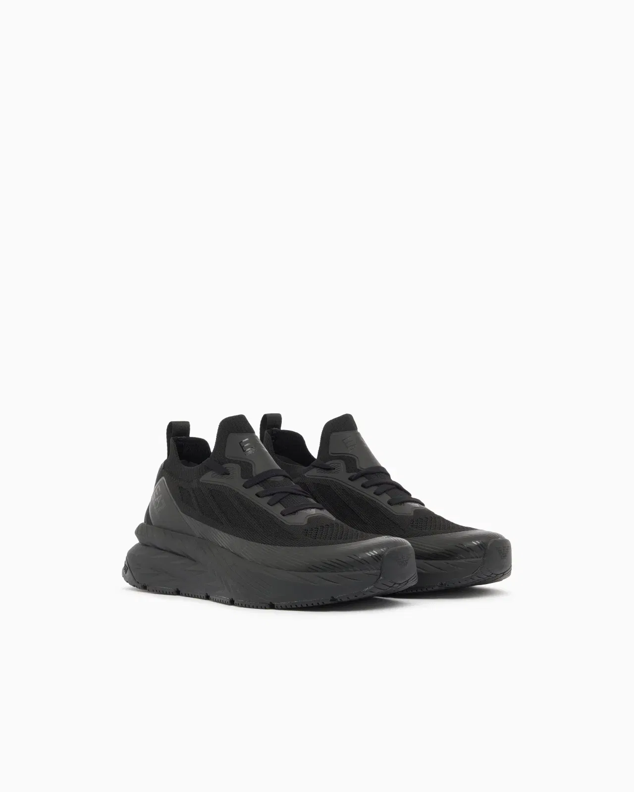 Ea7 Crusher Sonic Knit Sneakers Black