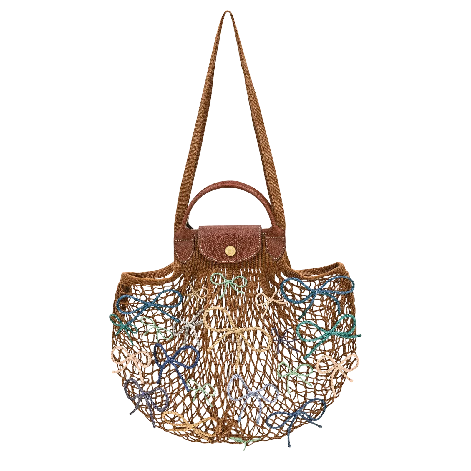 Longchamp Le Pliage Collection L Mesh bag Tobacco