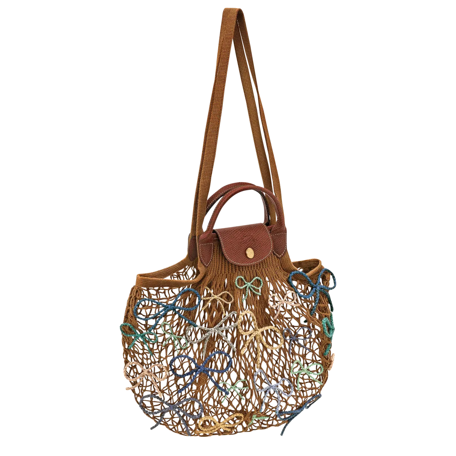 Longchamp Le Pliage Collection L Mesh bag Tobacco