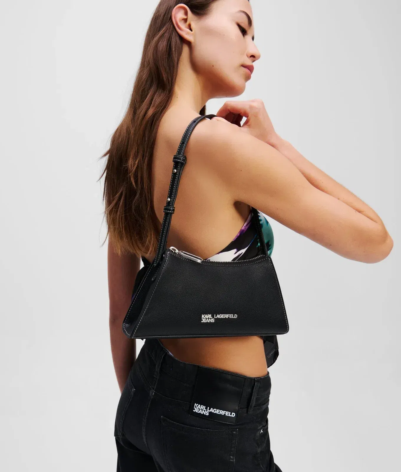 Karl agerfeld Metal Logo Small Shoulder Bag Black