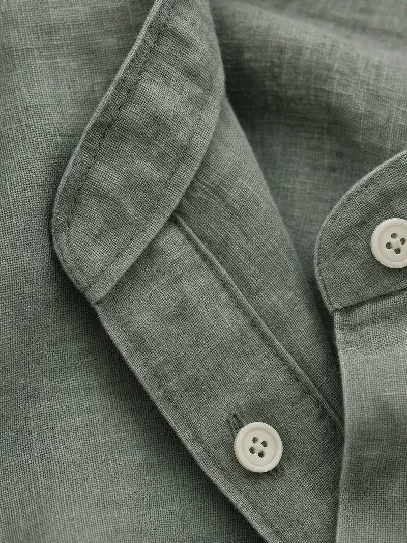 Viremont Premium Linen Shirt - Sage Verdant