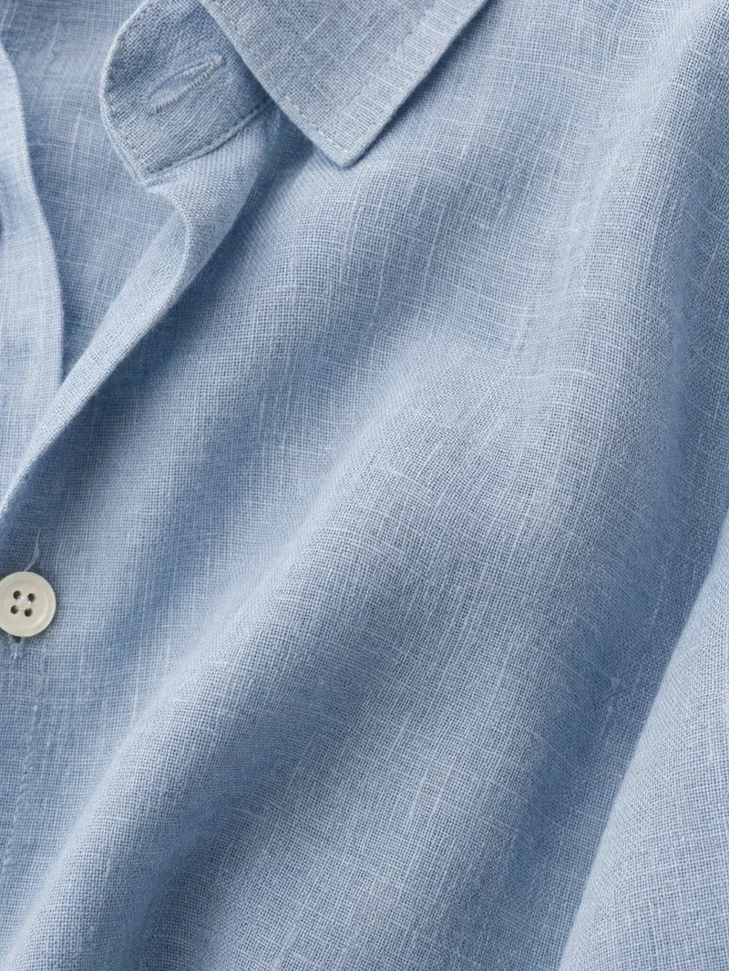 Viremont Premium Linen Shirt - Sky Mist