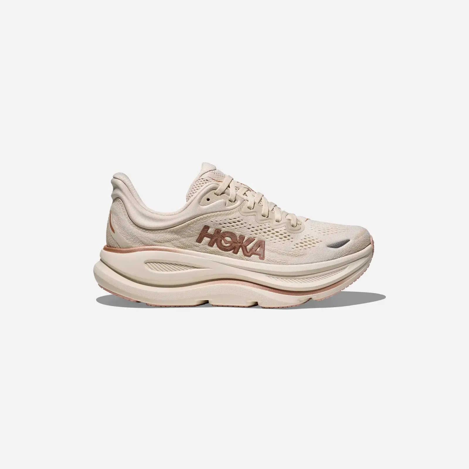 Hoka Bondi 9 Oat Milk Rose Gold Regular WMNS