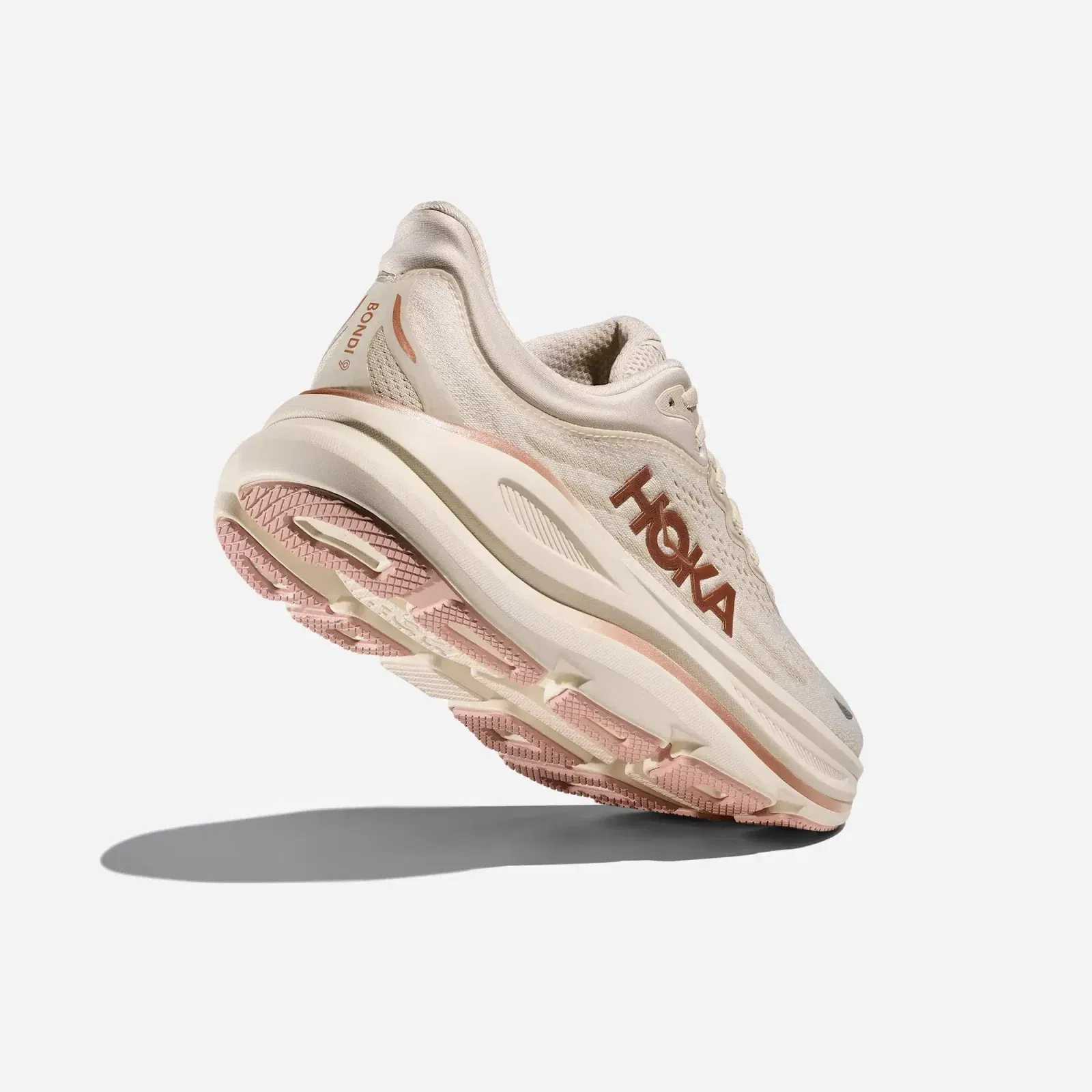 Hoka Bondi 9 Oat Milk Rose Gold Regular WMNS