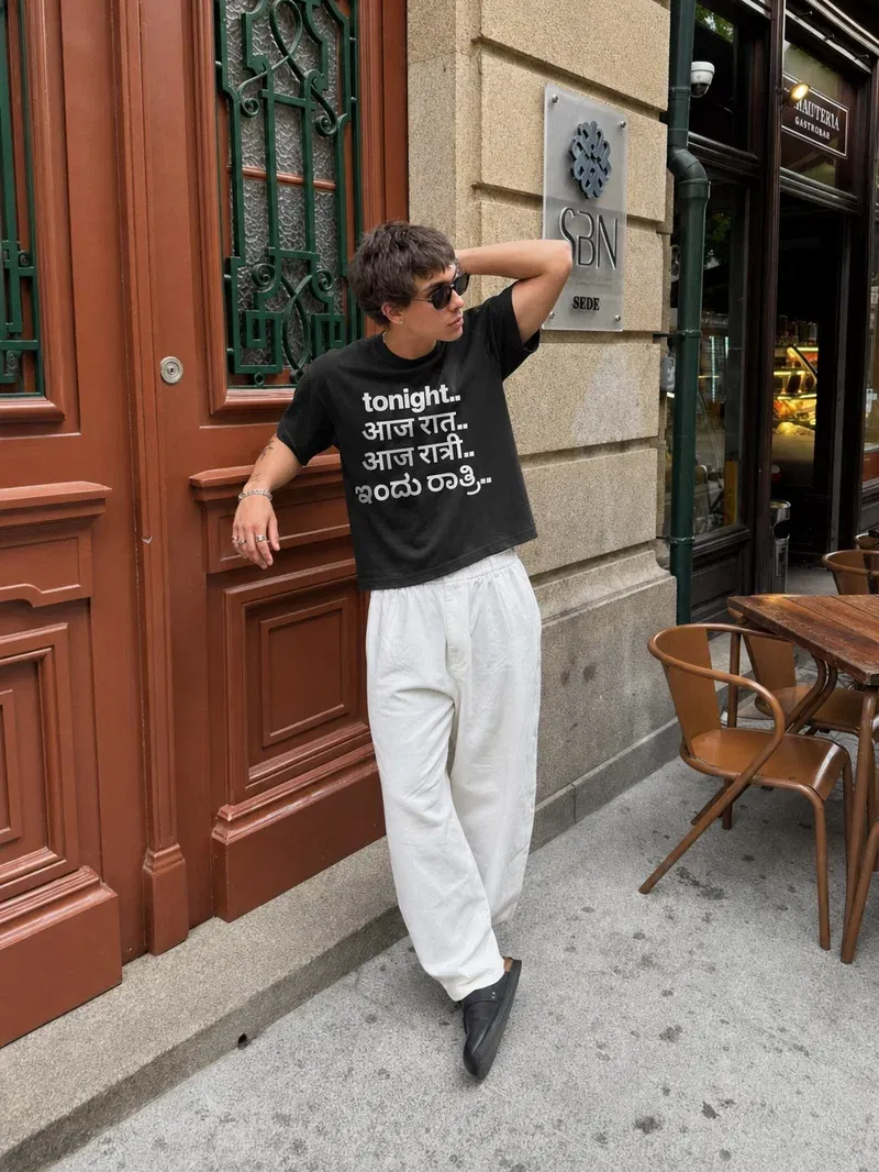 Forfksake Tonight Black Oversized T-Shirt