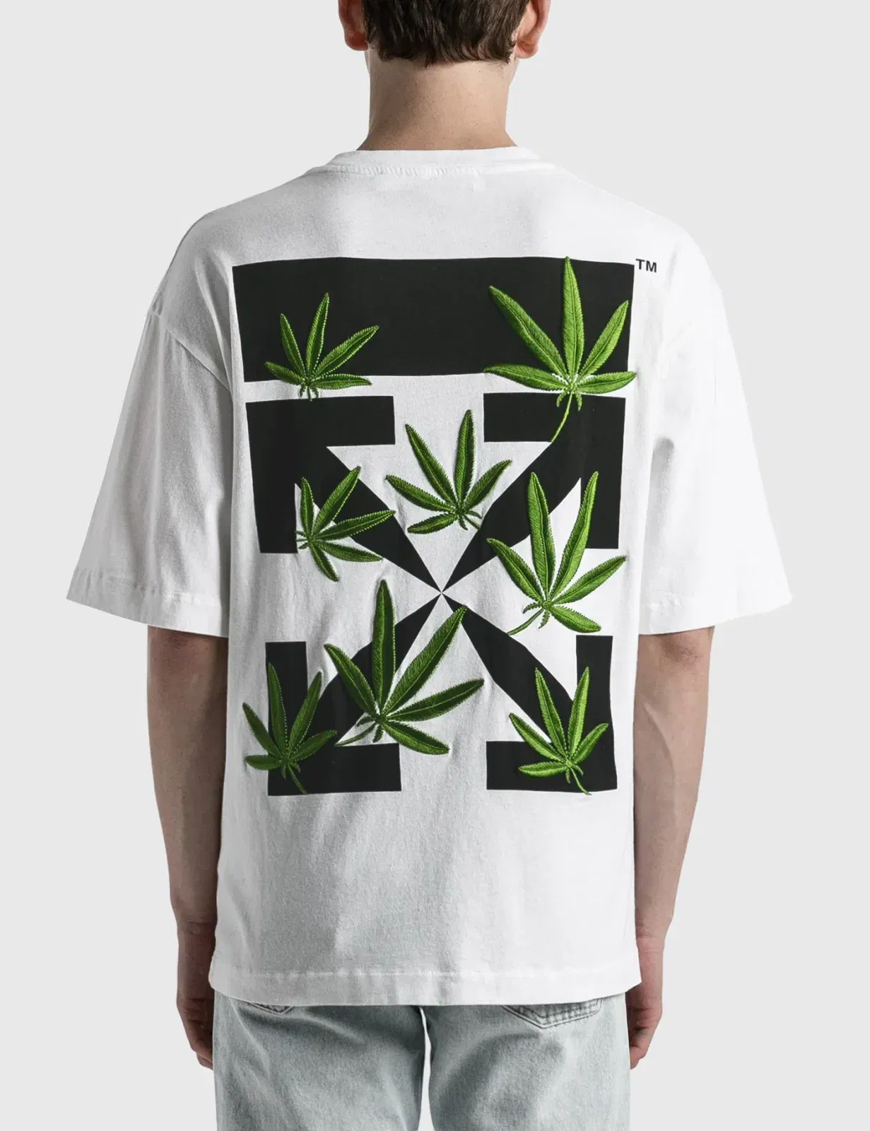 Off-White Weed Arrows White Oversized T-Shirt