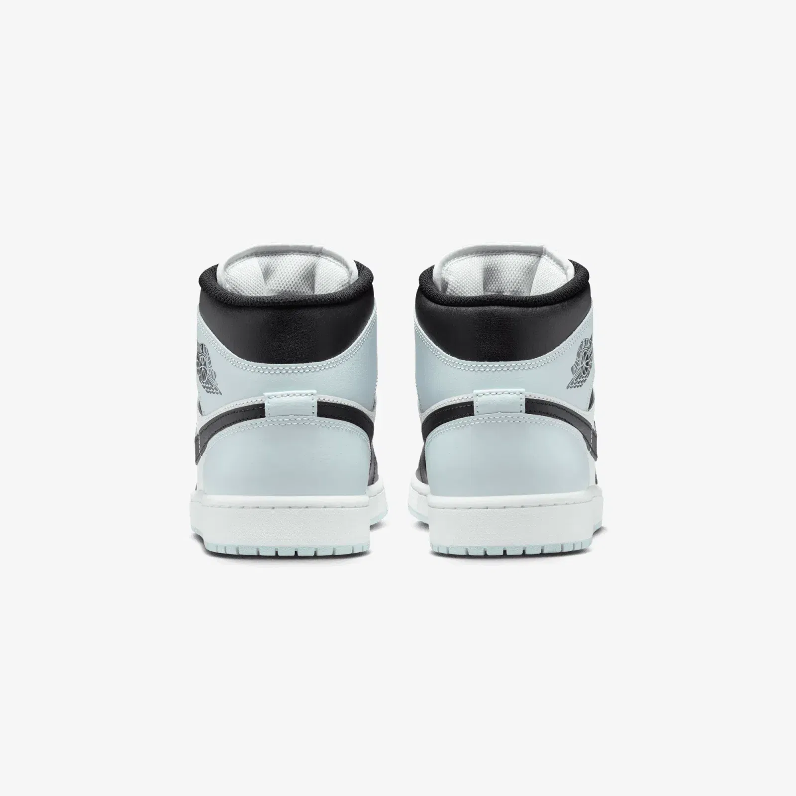 JORDAN AIR JORDAN 1 MID { BLACK/SQUADRON BLUE-AURA-WHITE