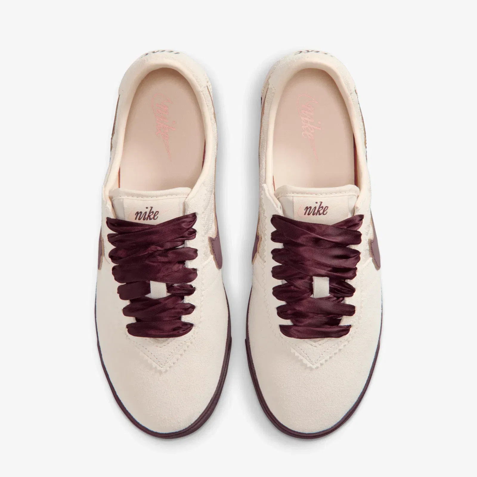 Nike ASTROGRABBER LEATHER SE { LIGHT CREAM/BURGUNDY CRUSH-ARCTIC ORANGE