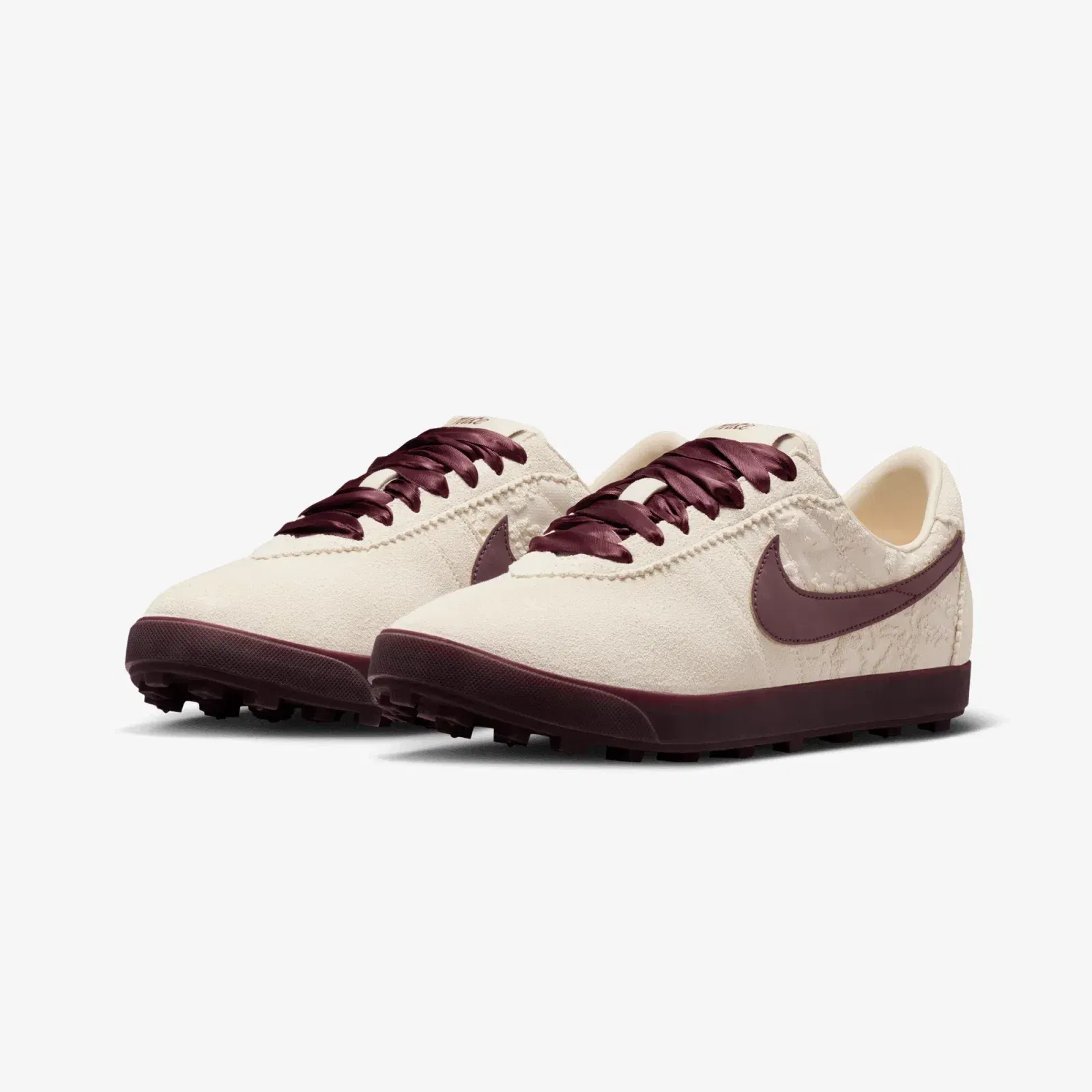 Nike ASTROGRABBER LEATHER SE { LIGHT CREAM/BURGUNDY CRUSH-ARCTIC ORANGE