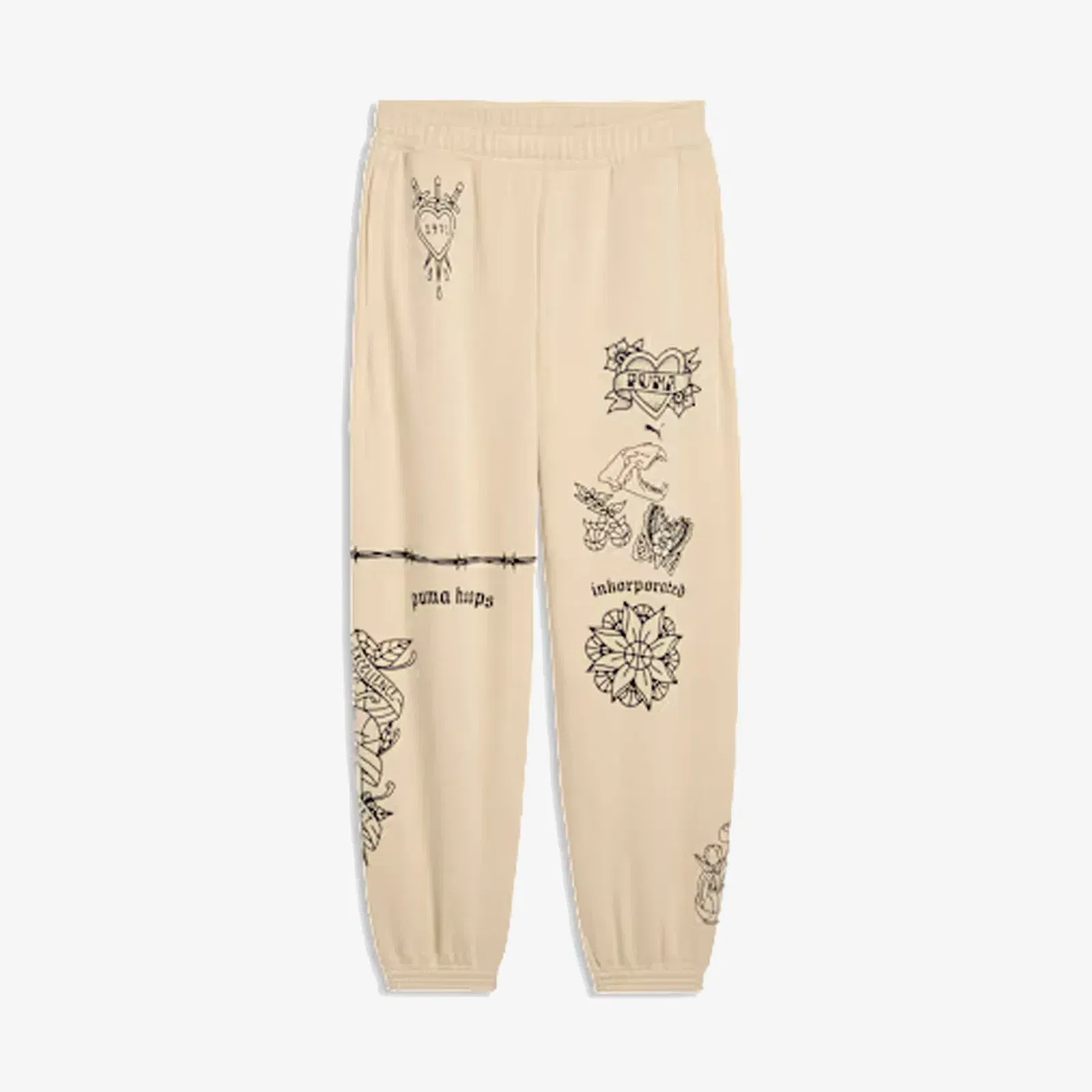 PUMA SWISH N' INK RELAXED BASKETBALL SWEATPANTS { CANVAS