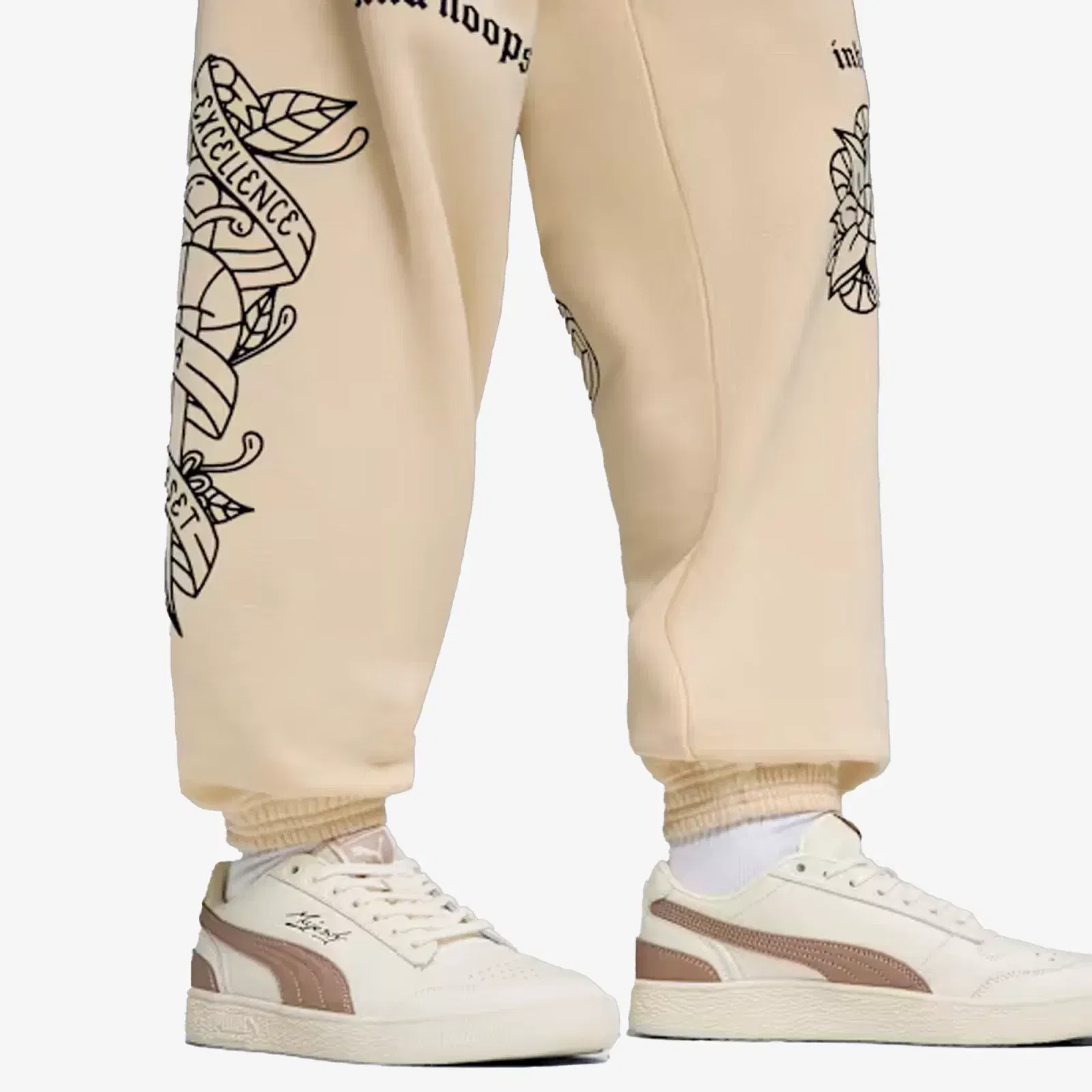 PUMA SWISH N' INK RELAXED BASKETBALL SWEATPANTS { CANVAS