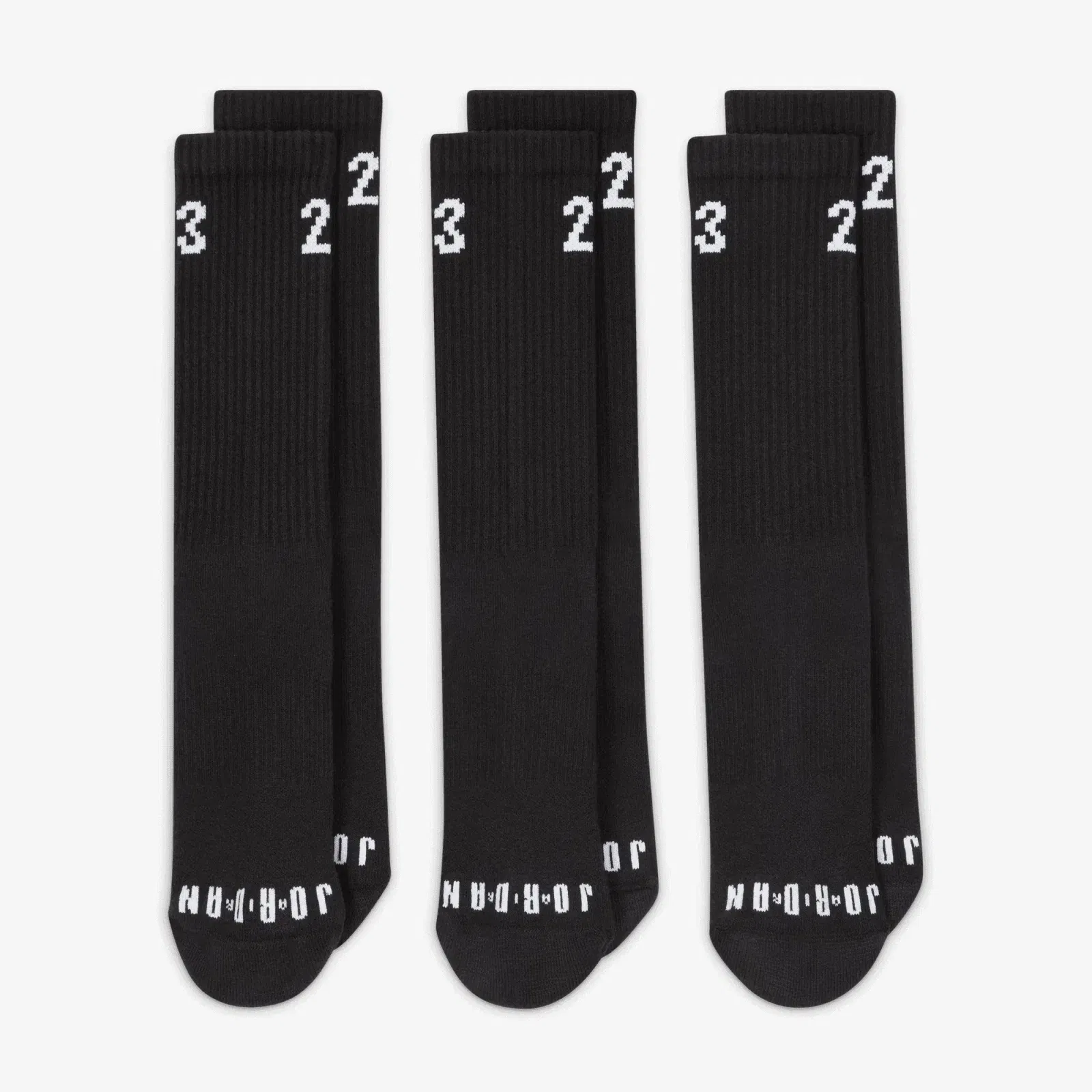 Jordan CREW SOCKS (3 PAIRS) { BLACK