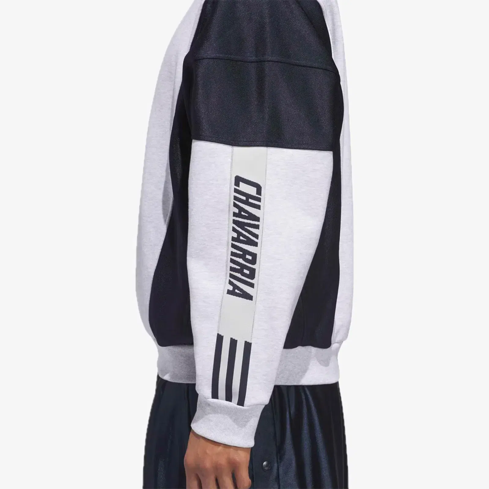 ADIDAS ORIGINALS x CHAVARRIA WATSONVILLE MOCKNECK SWEATER { LIGHT GREY/ LEGEND INK