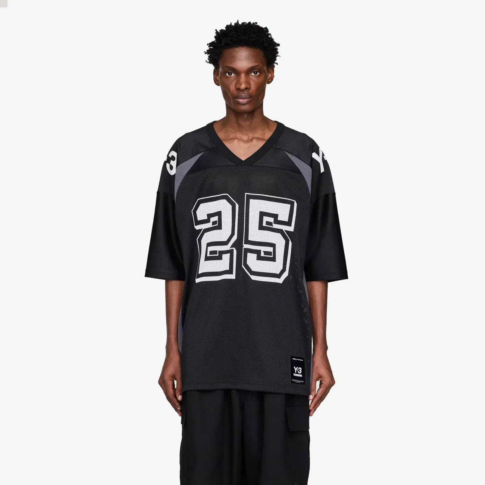 Y-3 NBHD FOOTBALL JERSEY { BLACK