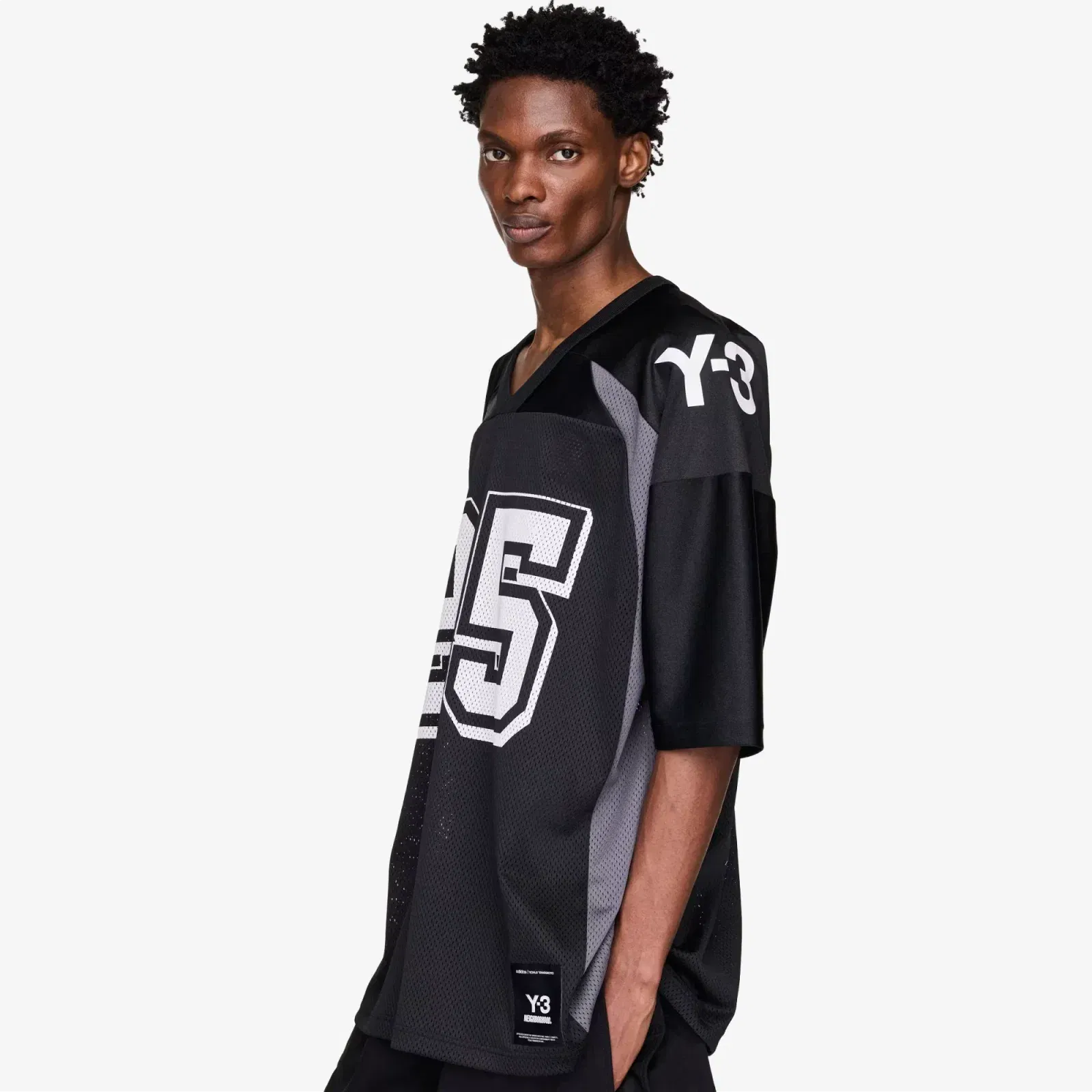 Y-3 NBHD FOOTBALL JERSEY { BLACK