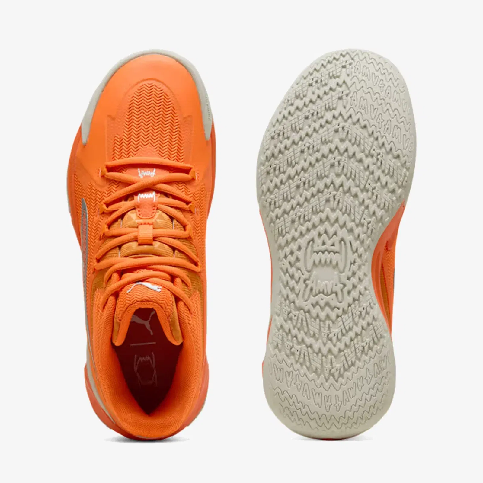 Puma THE DAGGER BASKETBALL { ORANGE GLO-PUMA SILVER-SEDATE GRAY