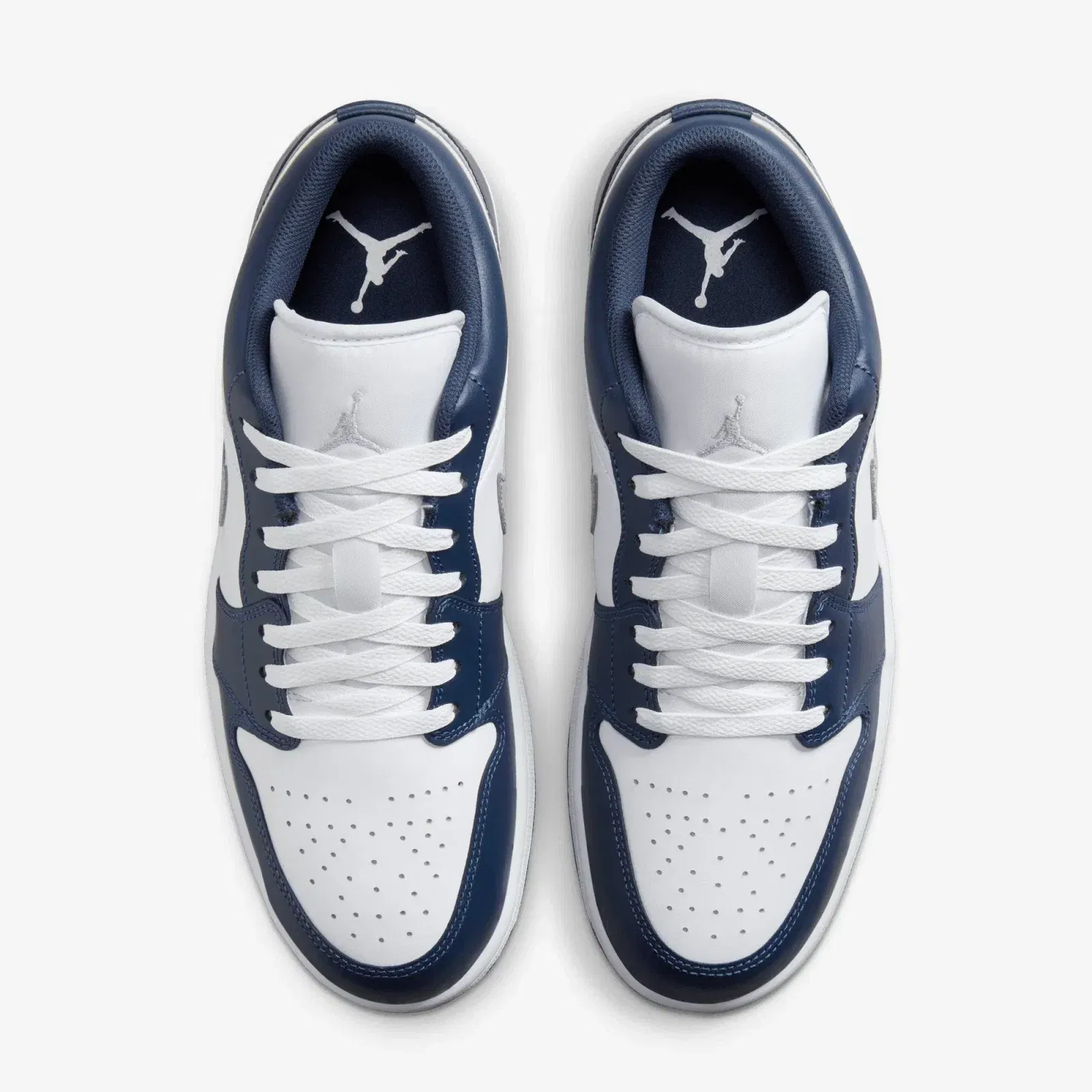 JORDAN AIR JORDAN 1 LOW { WHITE/WOLF GREY-MIDNIGHT NAVY